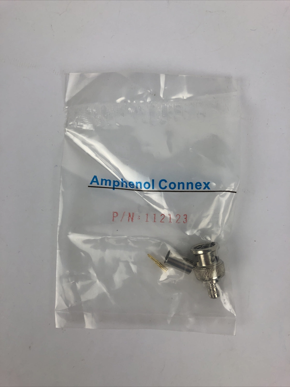 Amphenol Connex BNC Connector Plug Male Pin 750hm Free Hanging (in Line) Crimp
