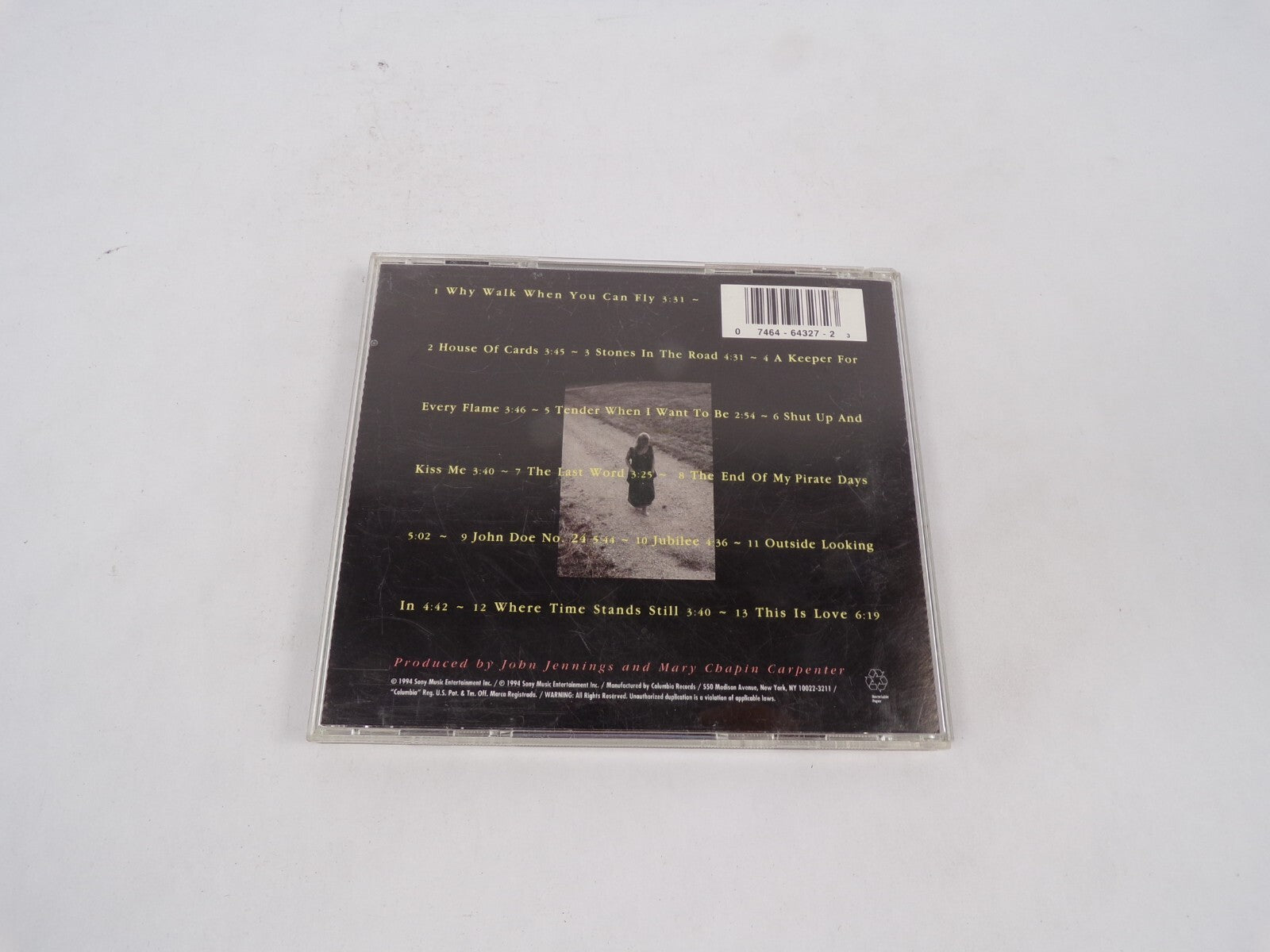 Mary Chapin Carpenter Stones In The Road Kiss Me Every Flame House of CardsCD#68