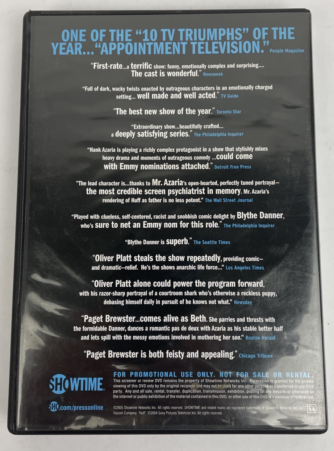 HUFF - The Complete First Season - DVD For Your Consideration Hollywood Academy