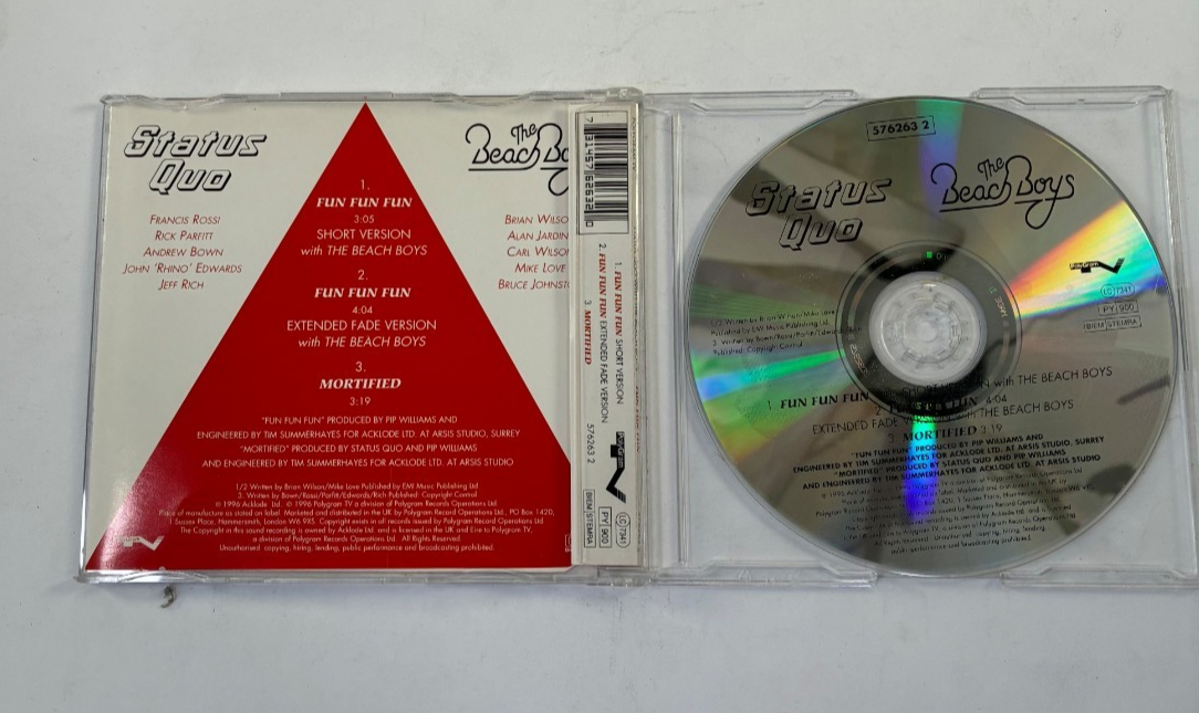Status Quo with The Beach Boys Fun Fun Fun PolyGram TV CD 1996