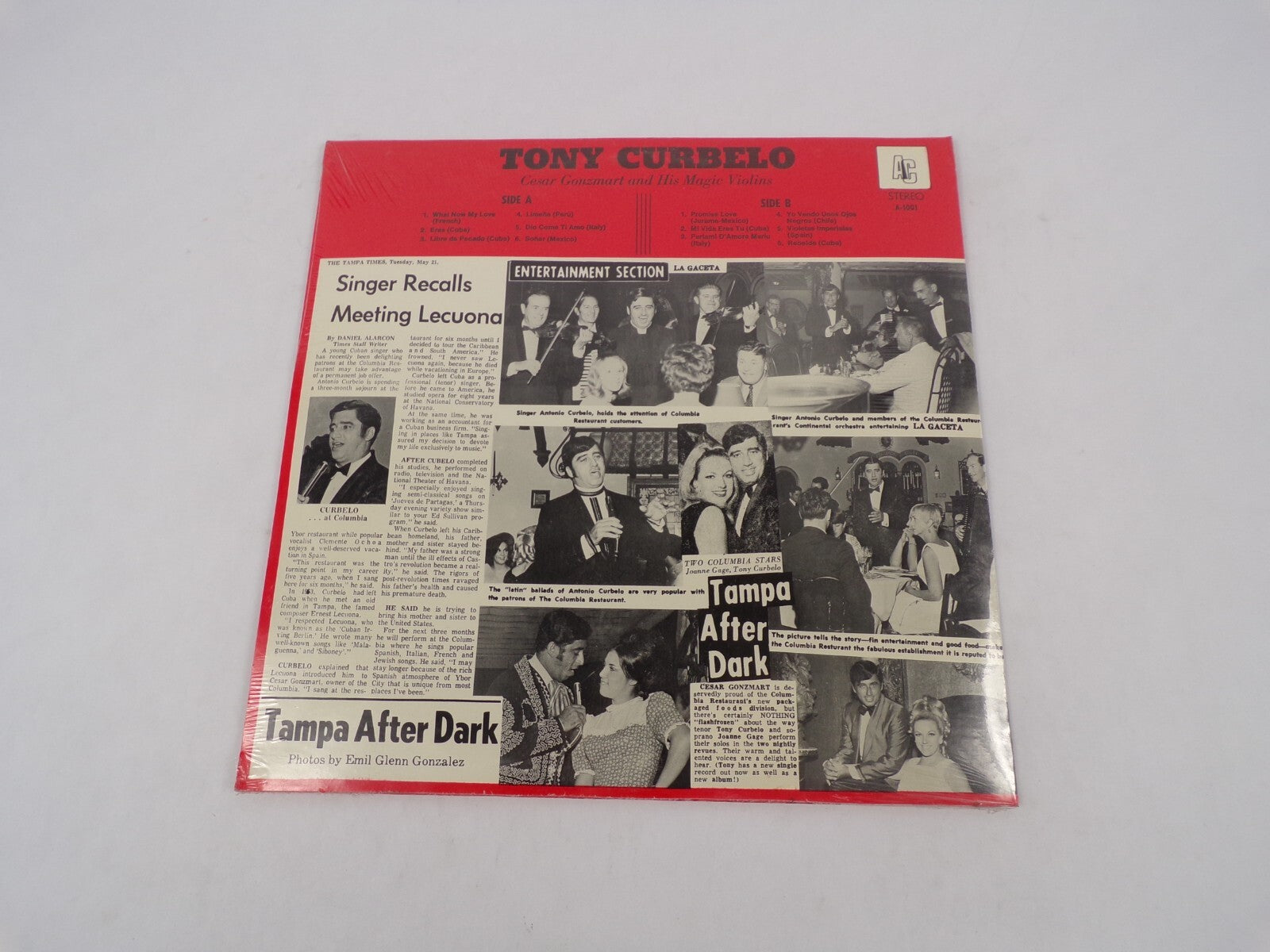 Tony Curbelo Cesar Gonzmart Eres Rebelde Promise Love Limena Vinyl Record