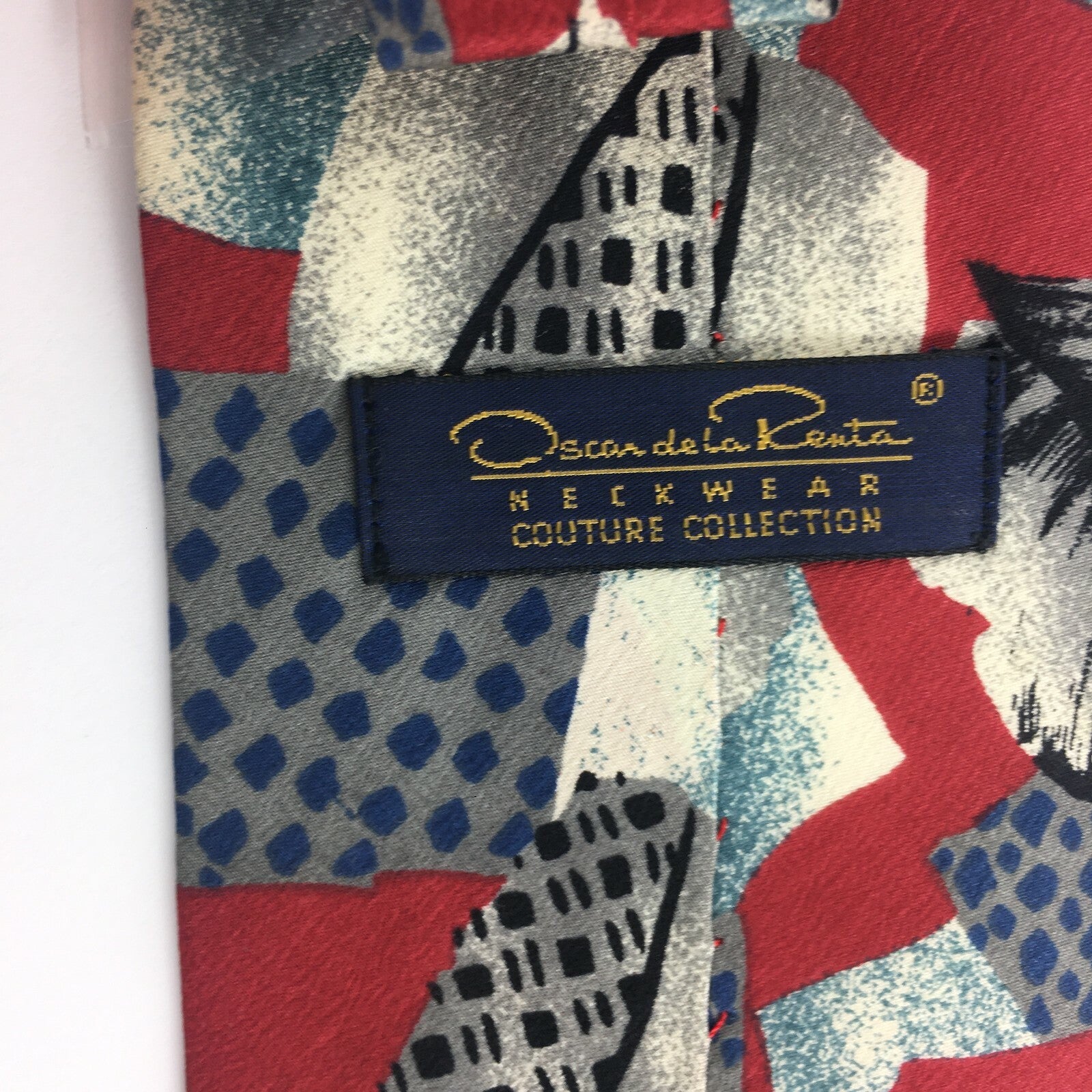 Genuine Oscar de la renta Handmade Stylish Formal/Casual Tie Multi Coloured