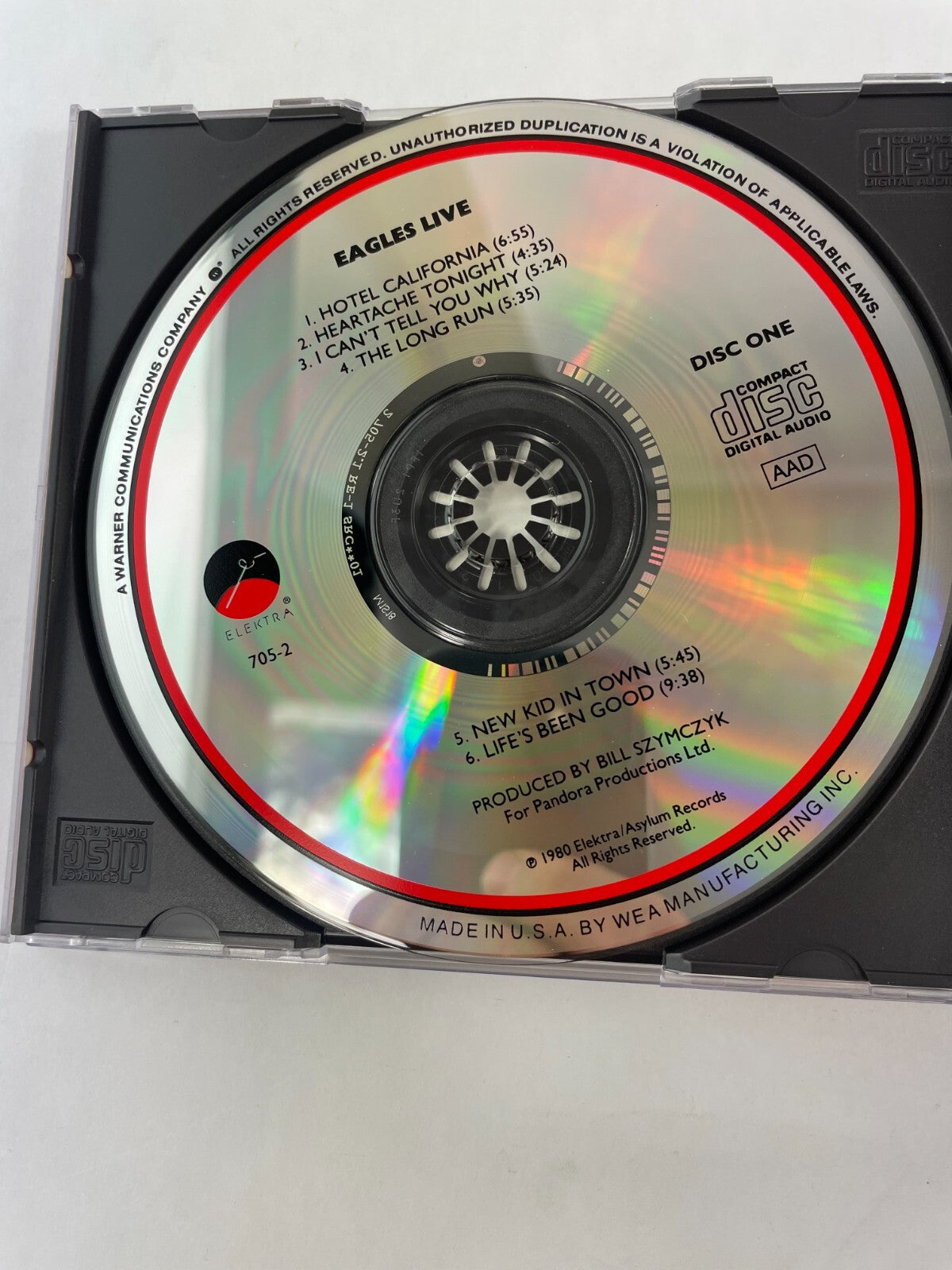 Eagles Live Hotel California Heartache Tonight I Can't Tell You Why The LonCD#73