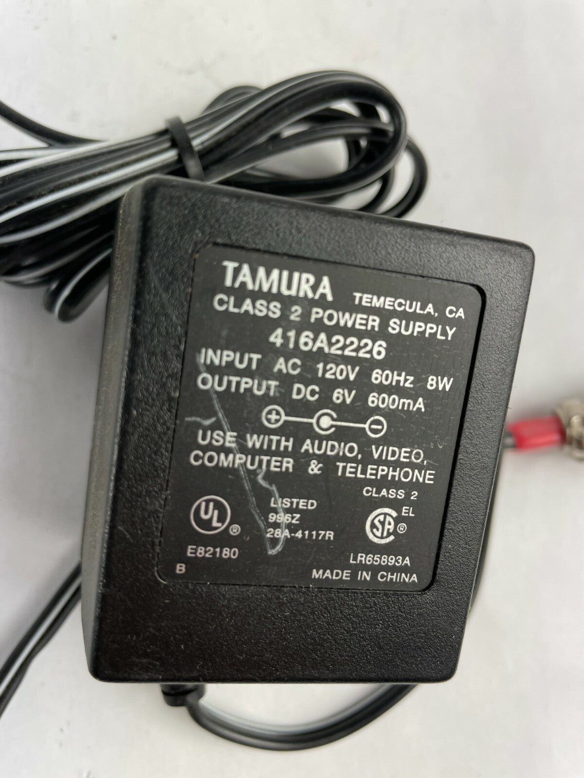 Genuine Tamura 416A2226 Ac Adapter Output 6 V 600m A  Power Supply Adapter A84