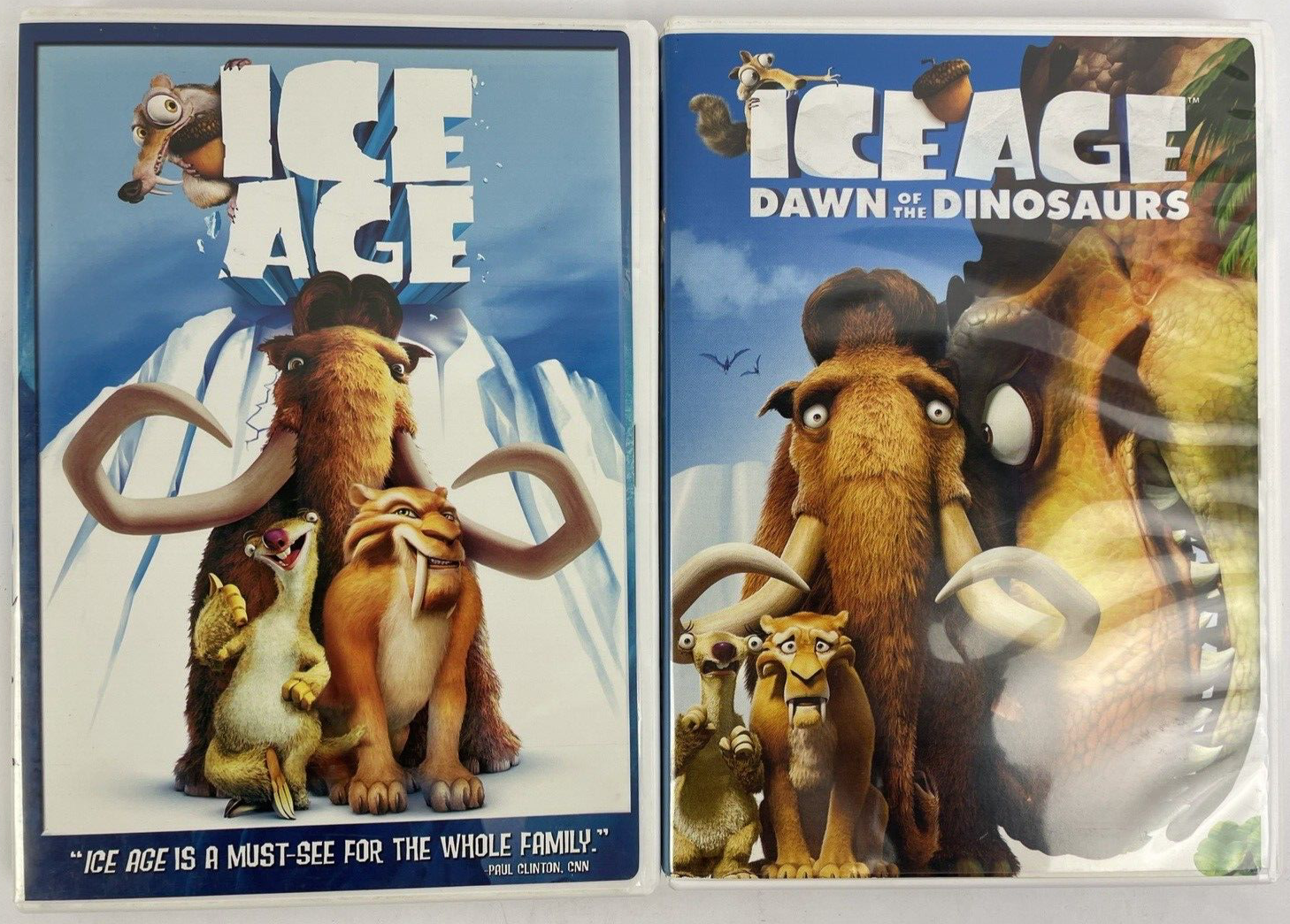Lot of 2 x DREAMWORKS Ice Age Movies ICE AGE, ICE AGE - Dawn of the Dinosaurs