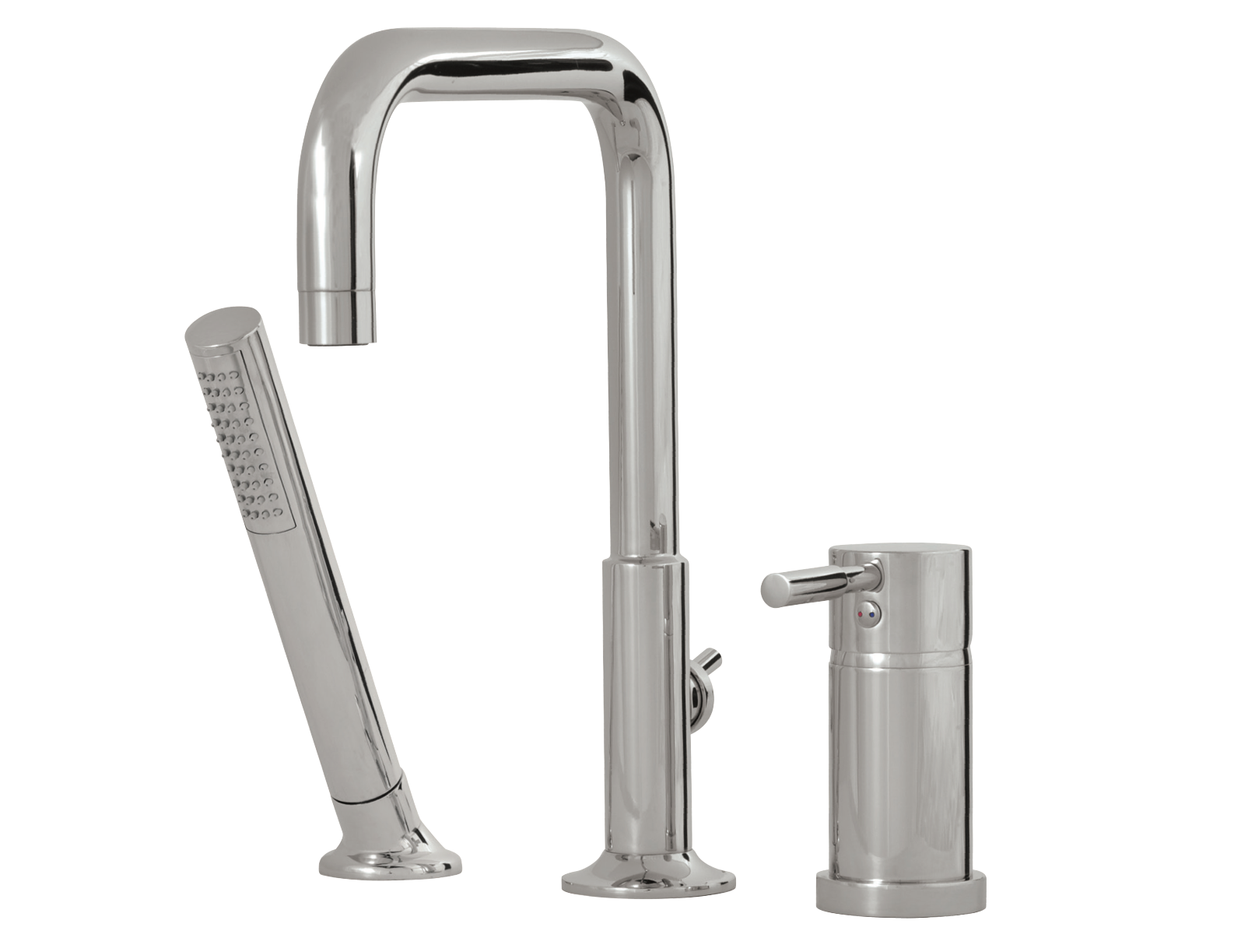 Aquabrass 27513 deck mount tub filler with handshower luxury bathroom faucet system