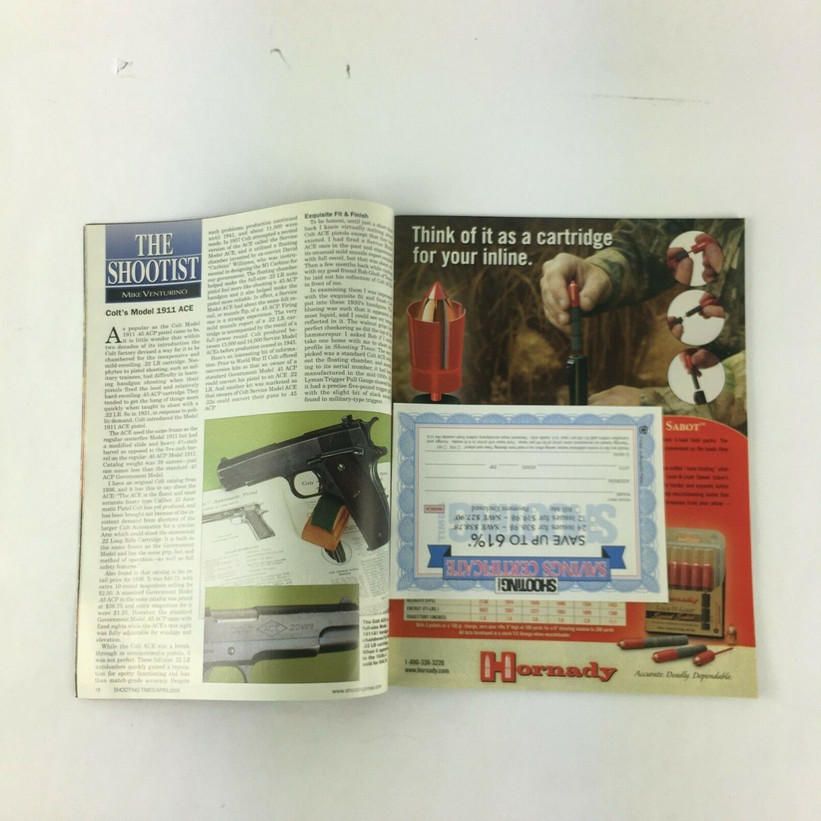 April 2004 Shooting Times Magazine Wincgester's New .25 WSSM Beretta's Model8400