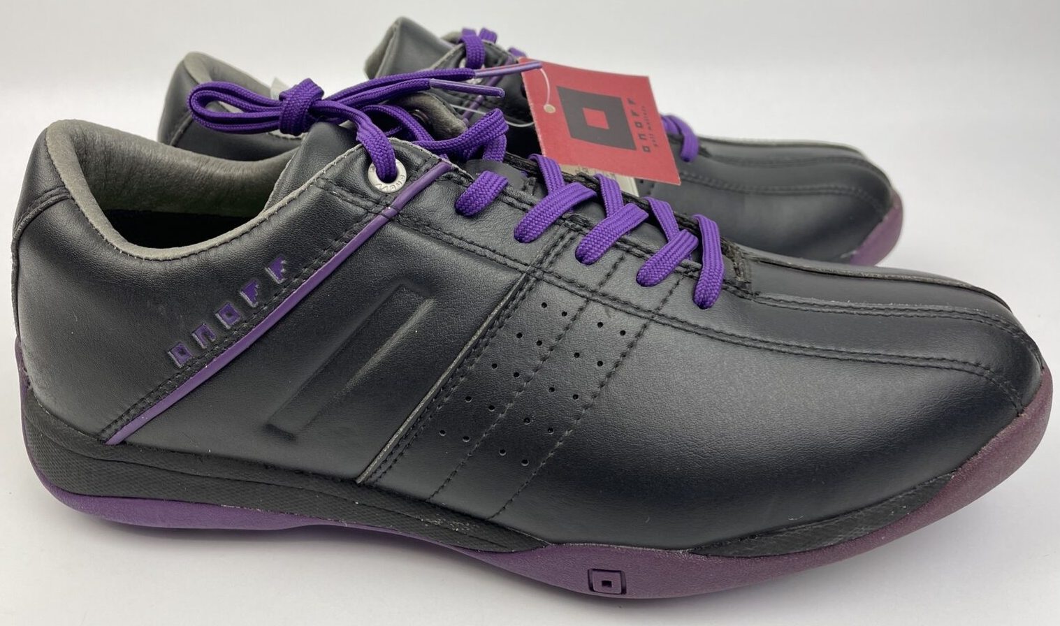 ONOFF Hard Spike Golf Shoes OS7114 black purple size 24.5 US 8 rare golf footwear