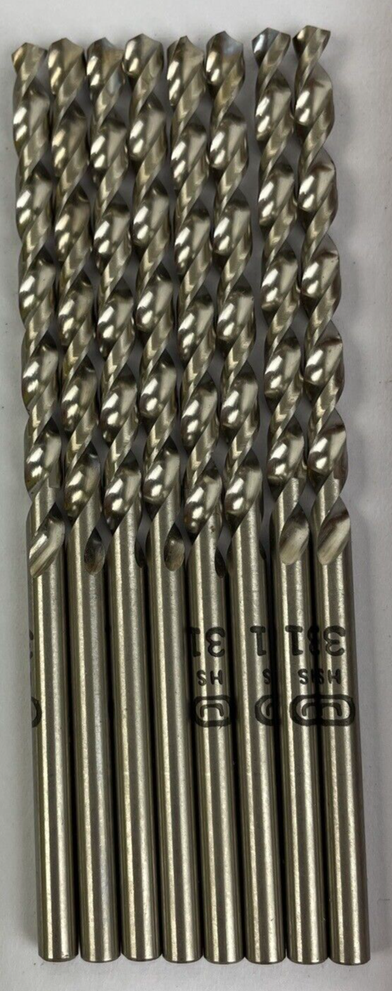 8 x New Union Butterfield  U HS 31 - #31 2 3/4" Length HSS Drill Bit Lot USA