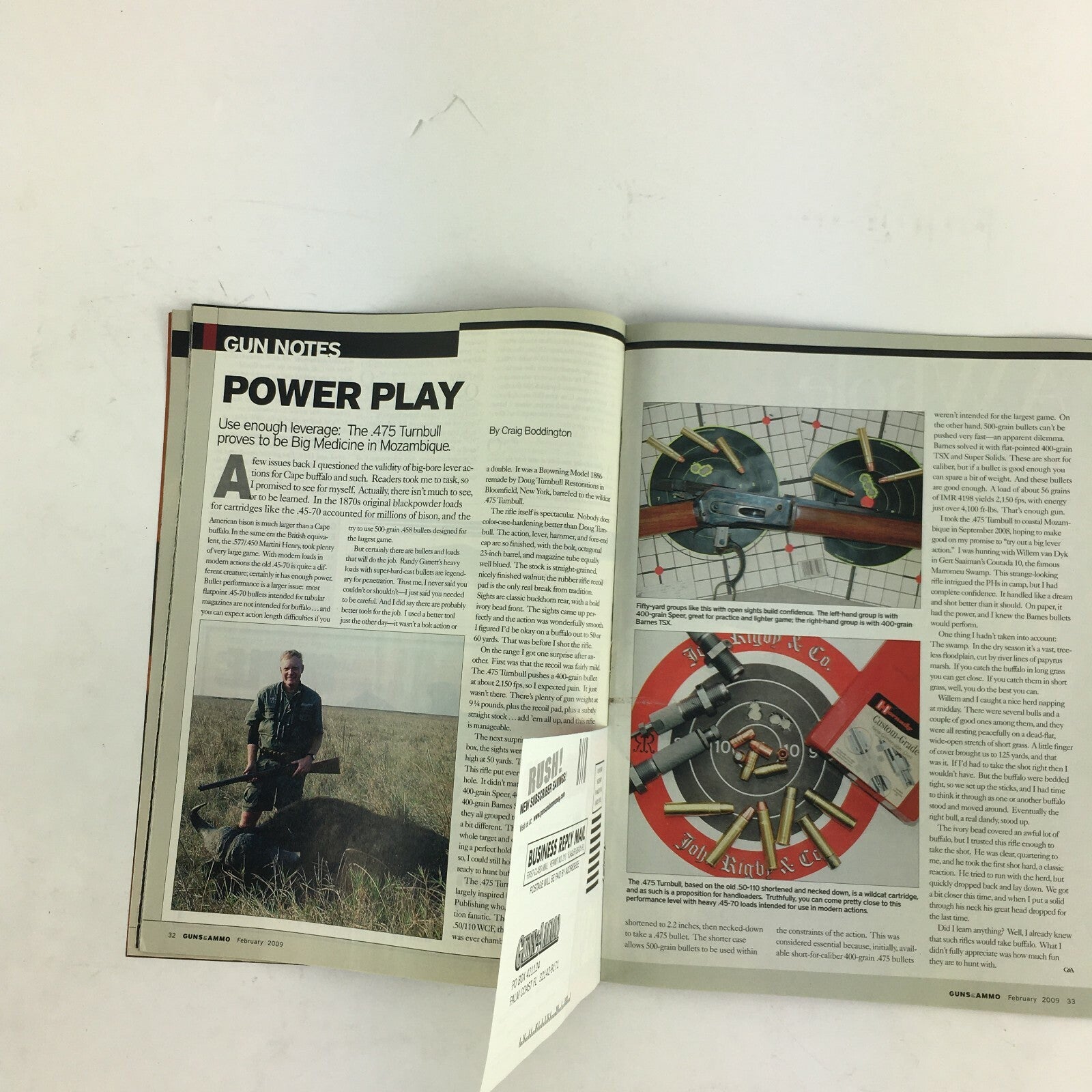 Guns & Ammo Magazine Springfields XDM9 Hornadys .338 Marlin Express .475 Wildcat