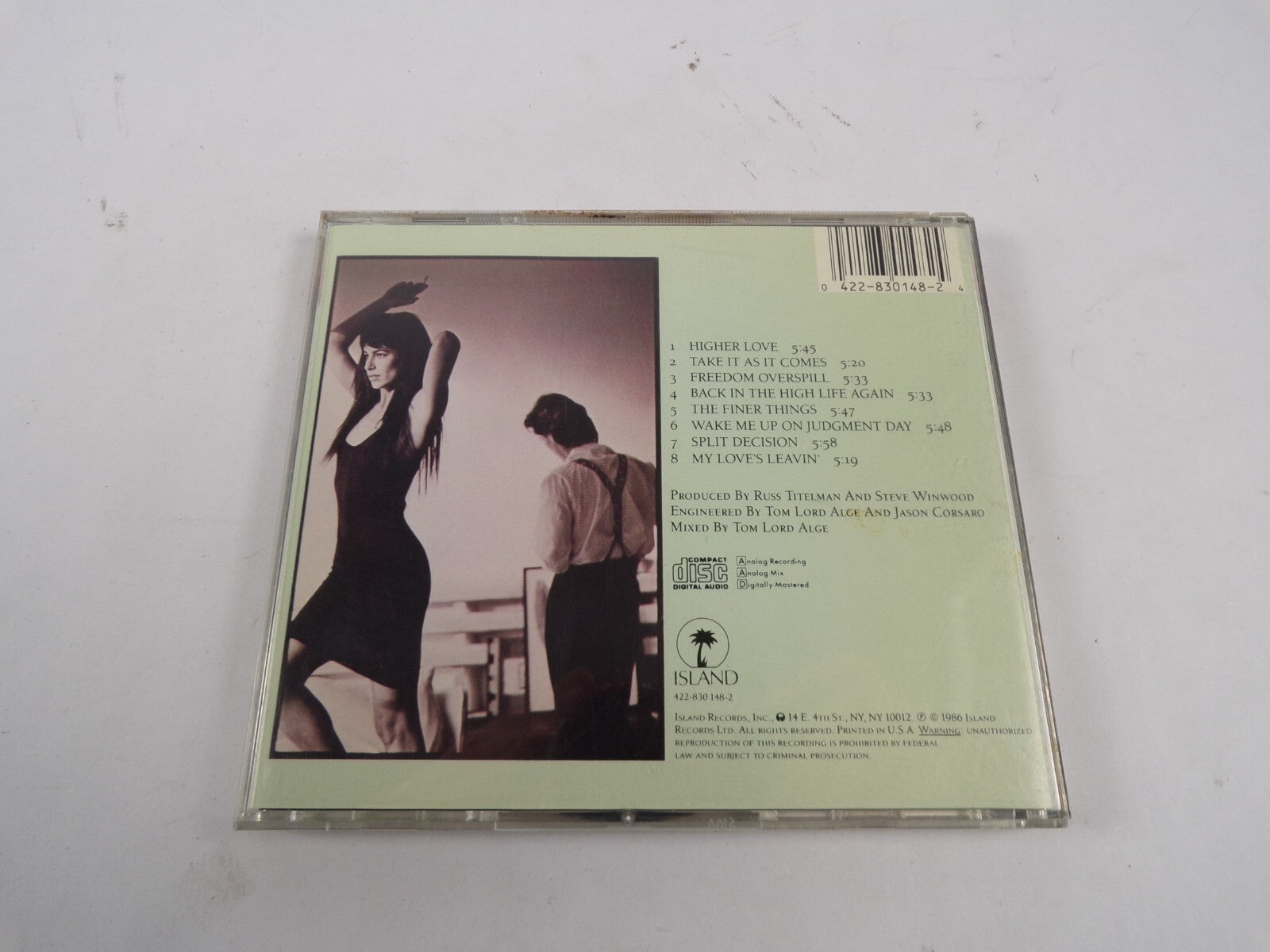 Steve Winwood/Back In The High Life Island HIgher Love Take It As It Comes CD#51