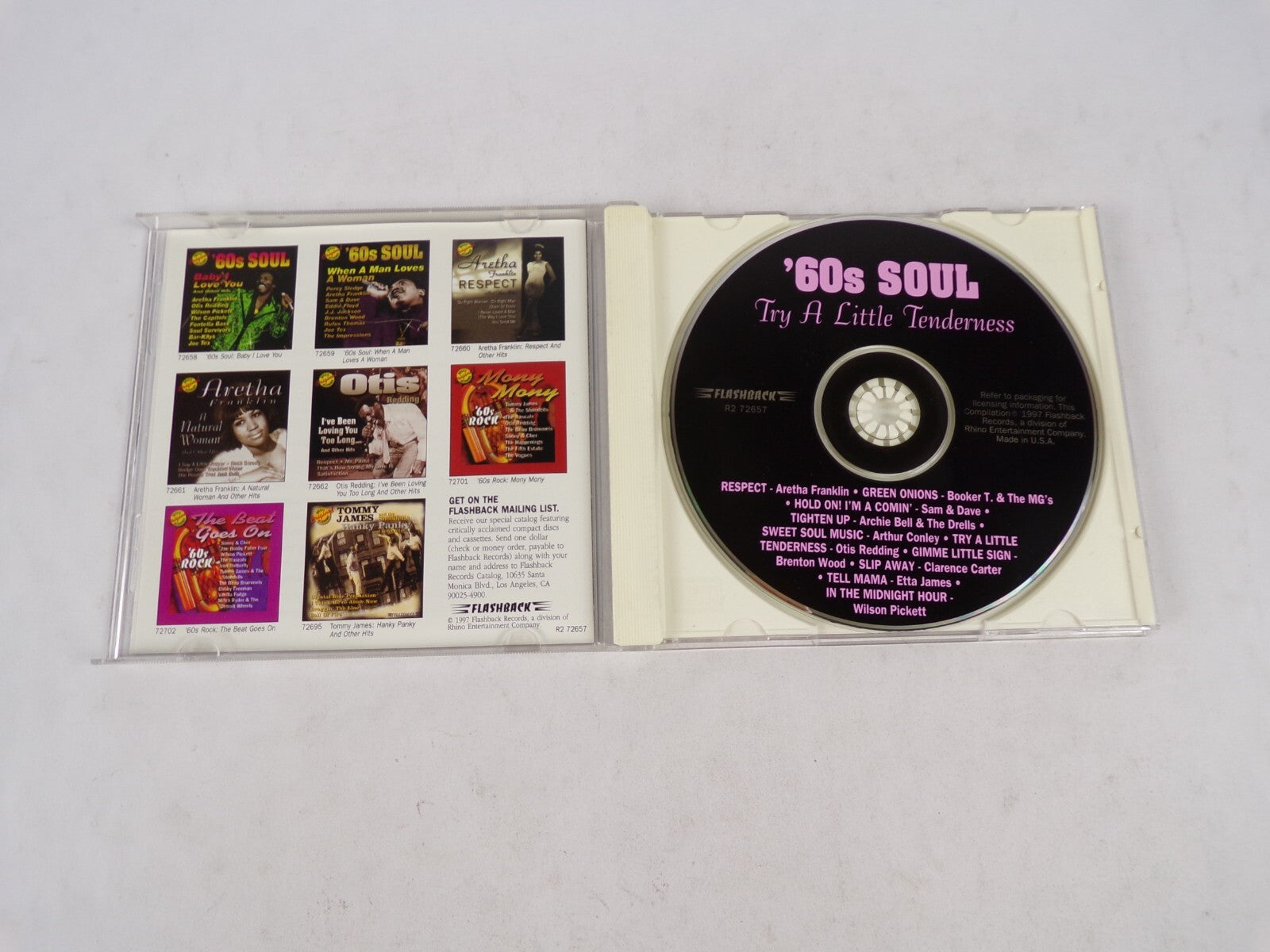 60's Soul Try A Little Tenderness Respect Green Onions Tighten Up Sweet CD#54