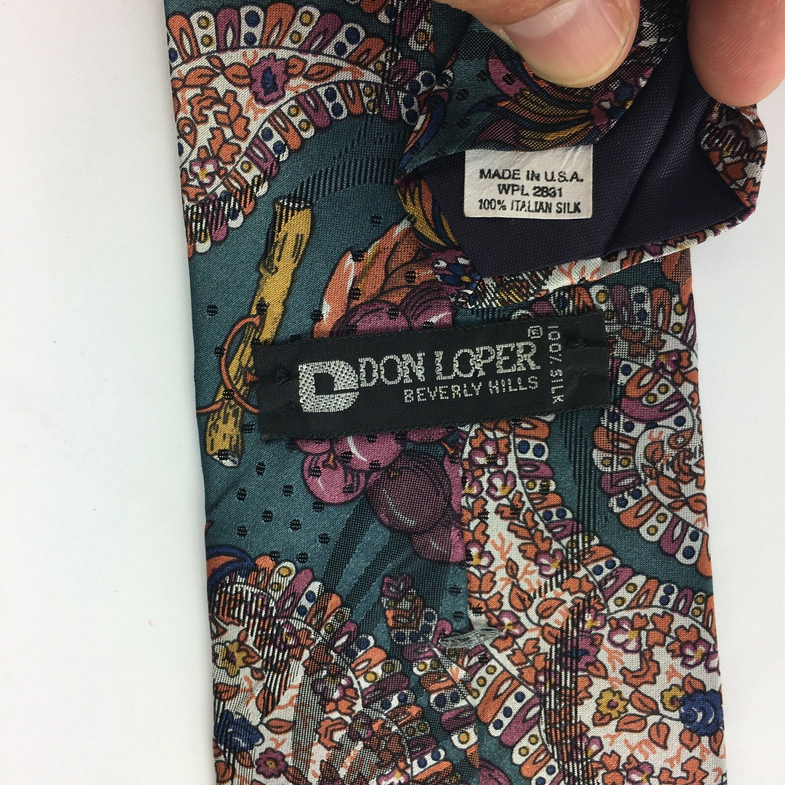 Genuine Don Loper 100% Silk Handmade Stylish Formal/Casual Tie Multi Coloured