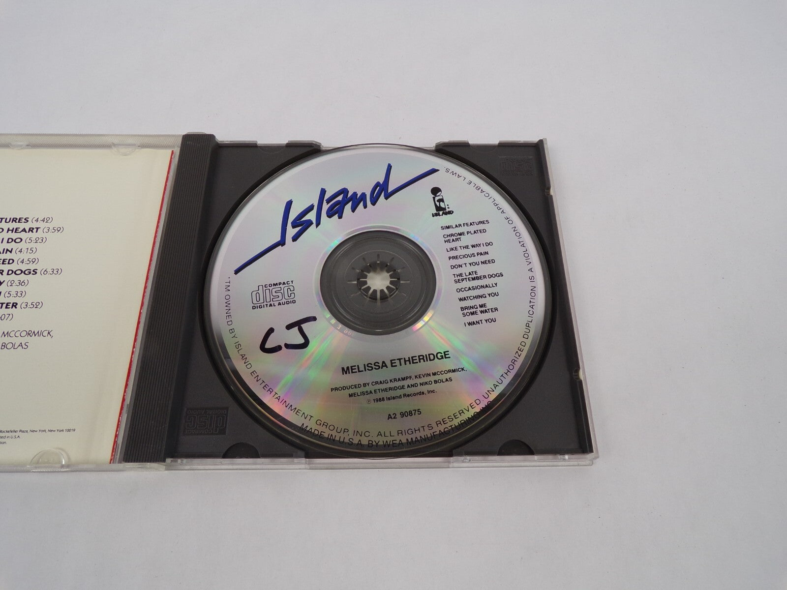 Melissa Etheridge Similar Features Chrome Plated Heart Occasionally CD#63