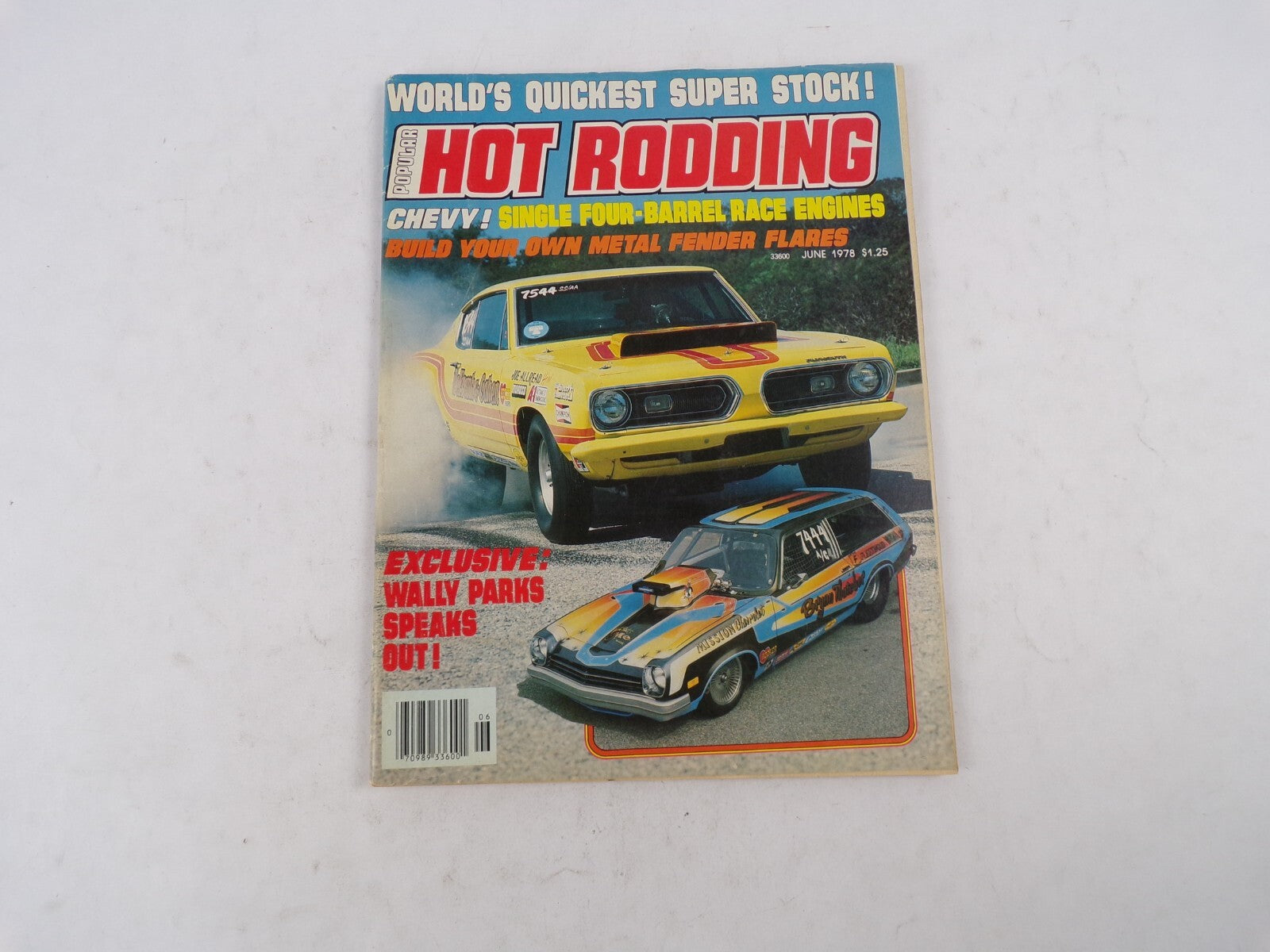 June 1978 Hot Rod Magazine World's Quickest Super Stock! Chevy! Single Four-Barr