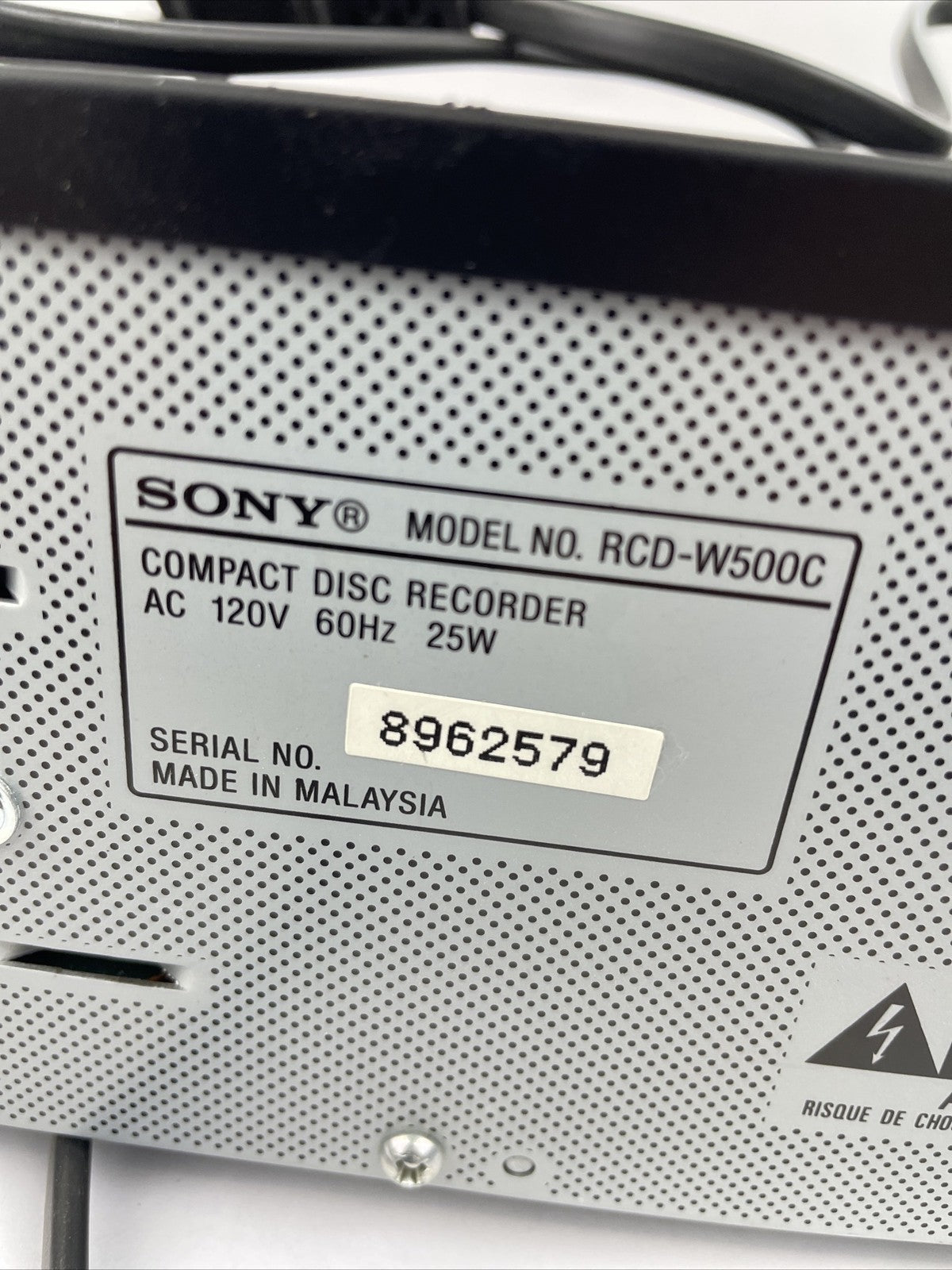 Sony RCDW500C 5 CD Changer Recorder Powers On Deck A Not Ejecting Deck B Ejects