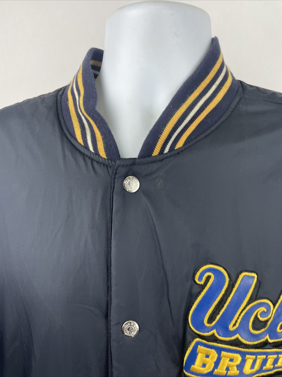 VTG 90's UCLA Bruins Wool Leather Letterman Varsity Jacket Large Reversible VGC