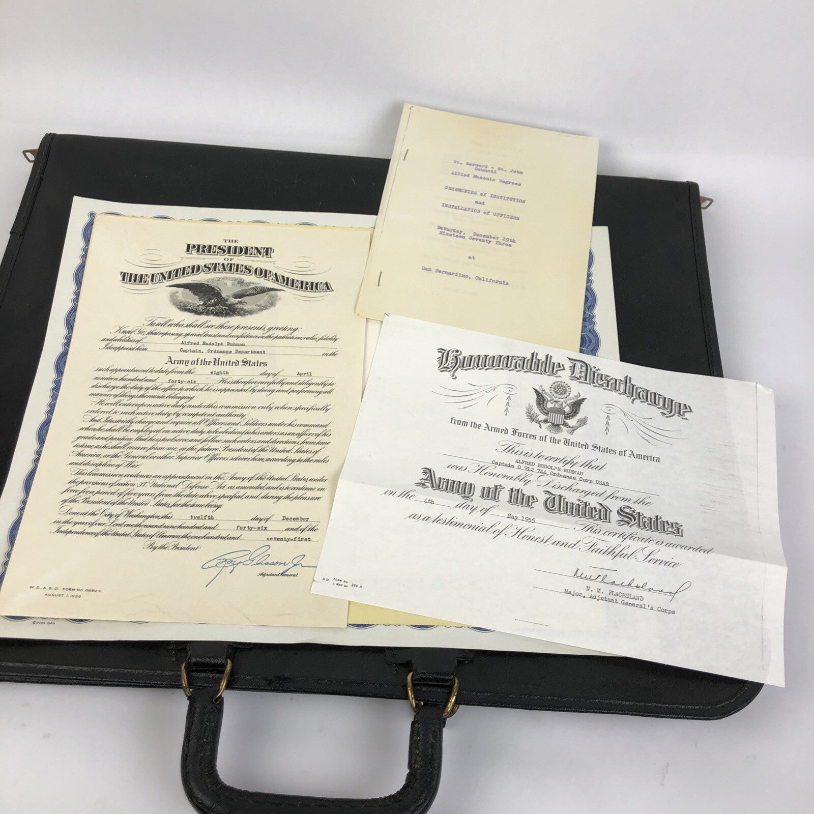 Vintage Free Mason Templar California Diploma Certificate License Award Huge LOT
