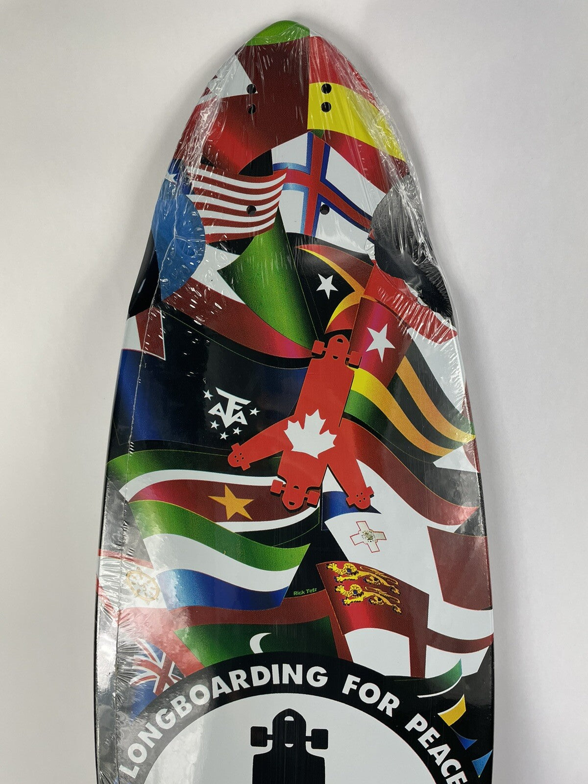 LONGBOARDING  FOR PEACE Pintail 8ply Maple Top mount Downhill 9.25 X 40" C1