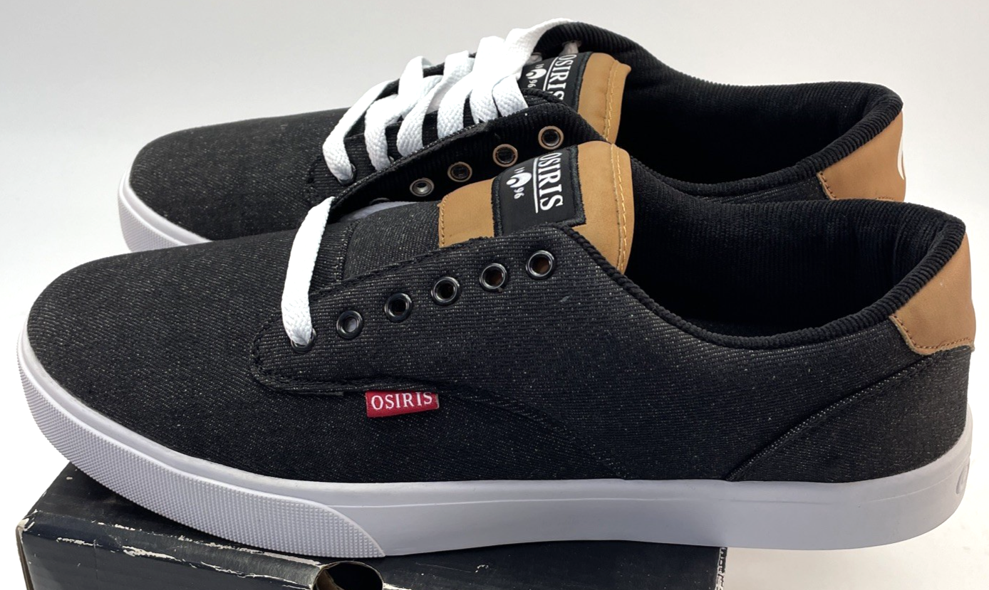 Osiris Shoes Mens " Slappy VLC Black Denim / White Low Top Sneaker Size 13