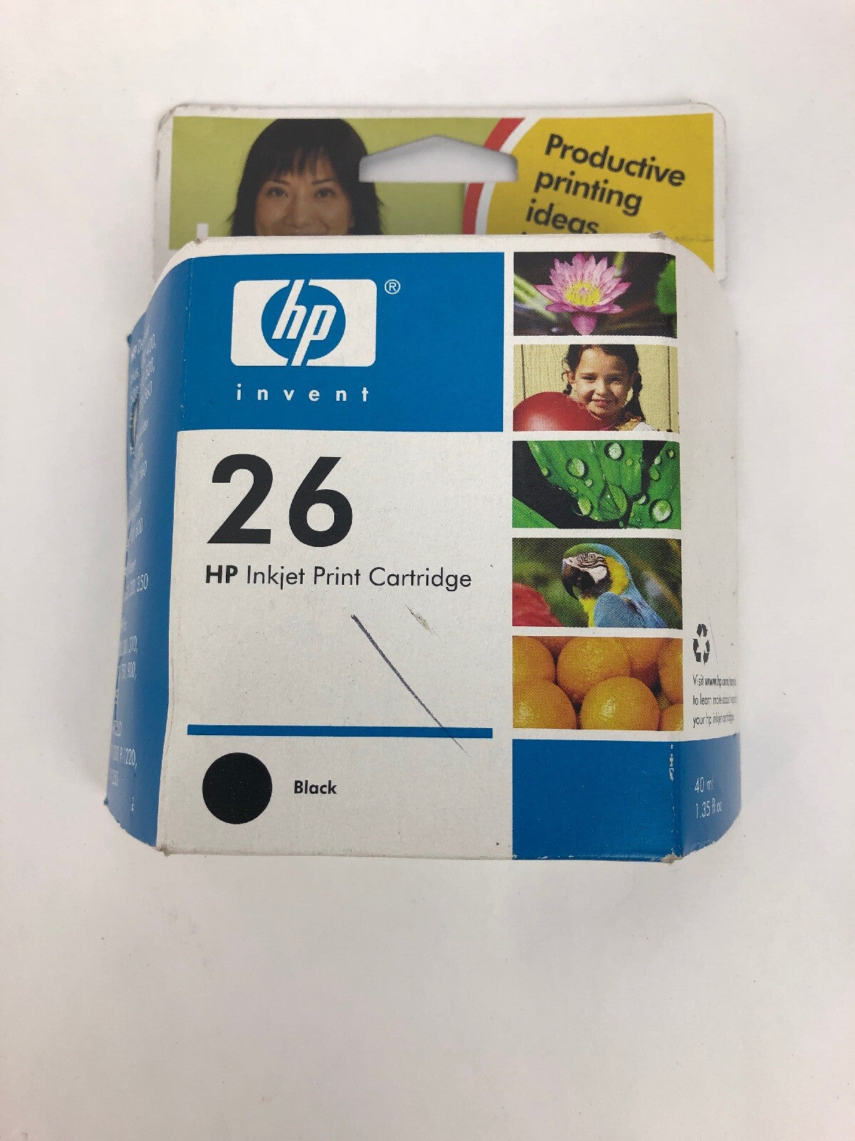 Genuine HP 26 Black Printer Ink Cartridge 51626A - OCT 2007 - Fast Free Shipping