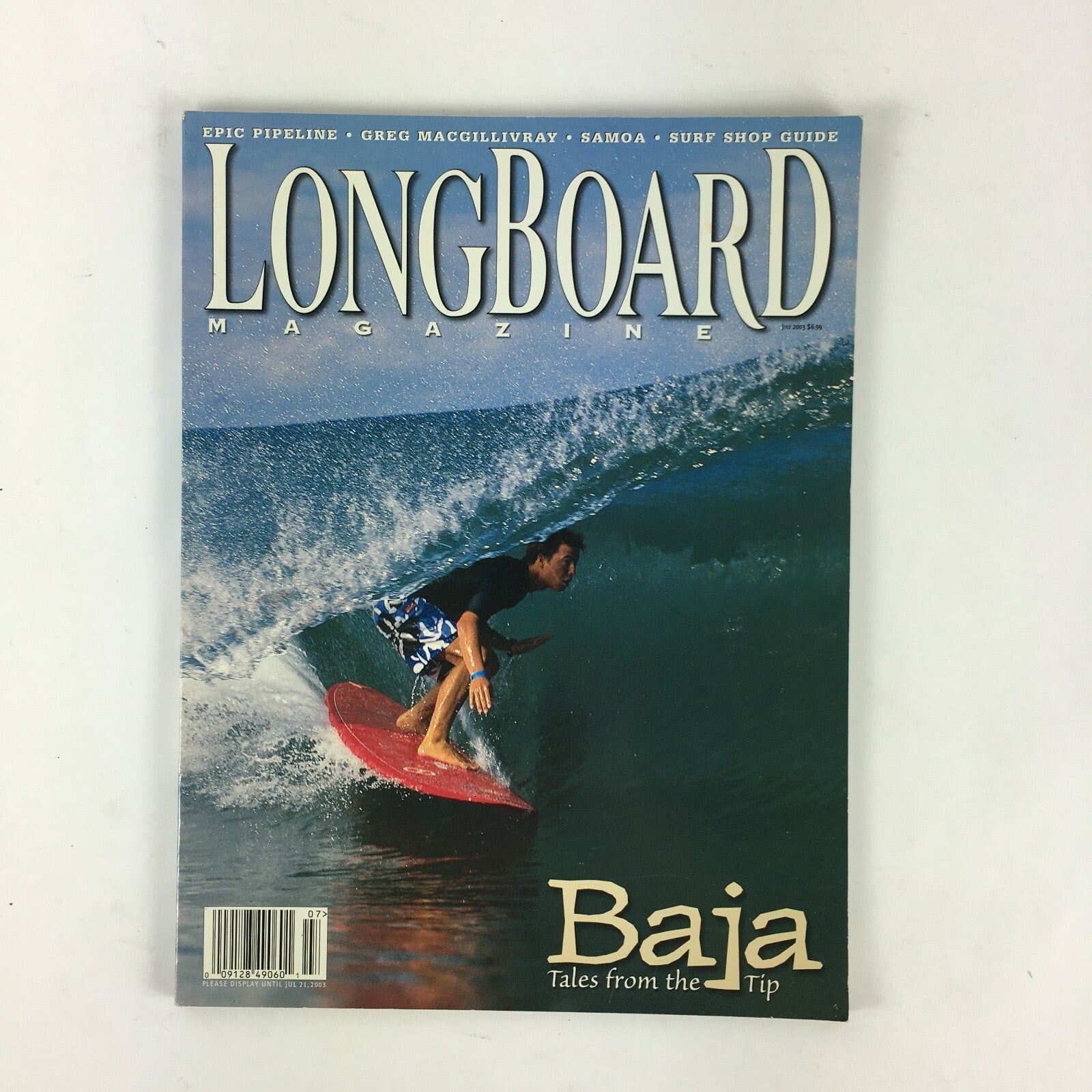 July 2003 Longboard Magazine Baja Tales from the Tip Epic Pipleline Samoa