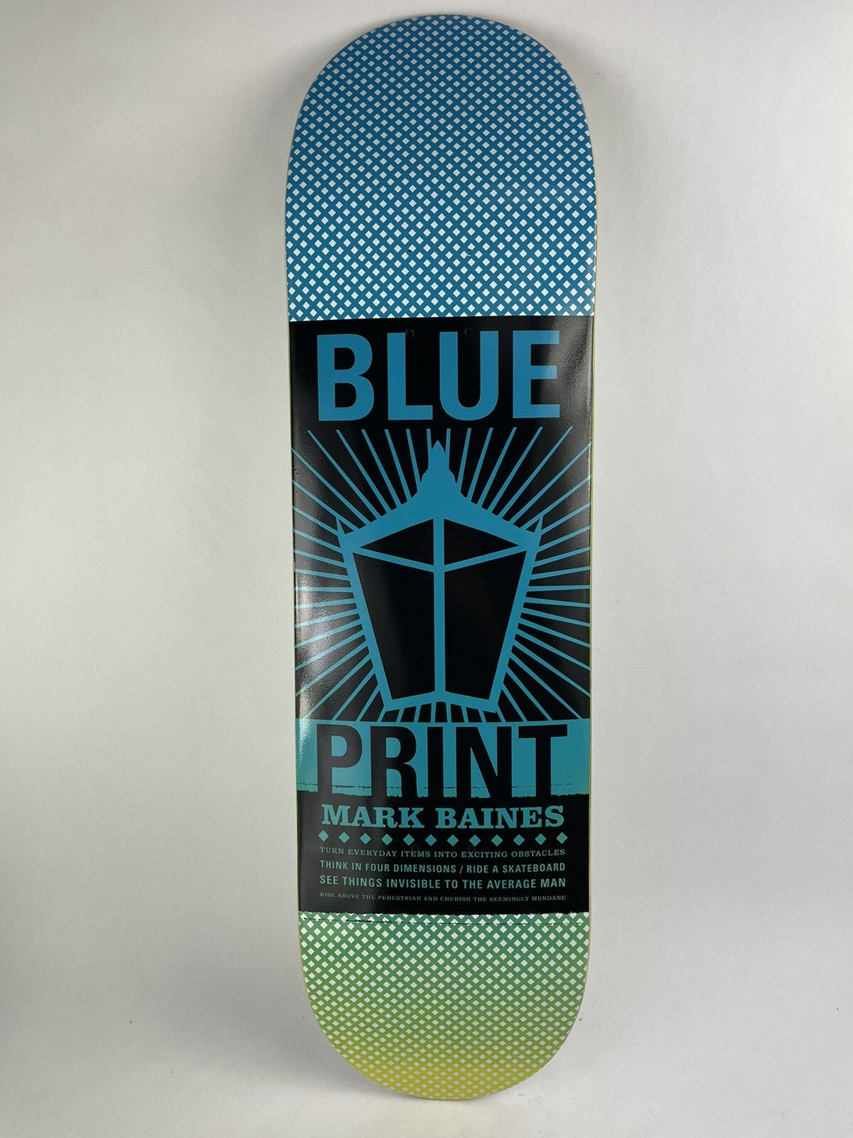 BLUEPRINT skateboards deck 8.5" RARE quality Mark Baines Pachinko