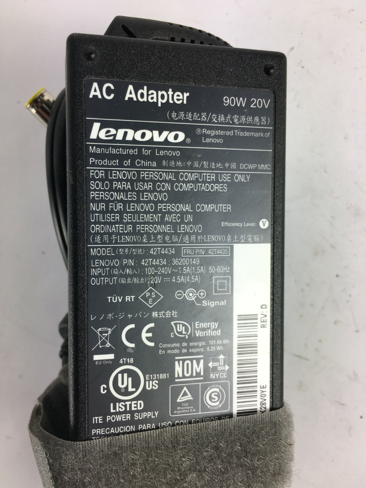 Genuine Lenovo 42T4434 Output 20 V 4.50 A Power Supply Adapter A43