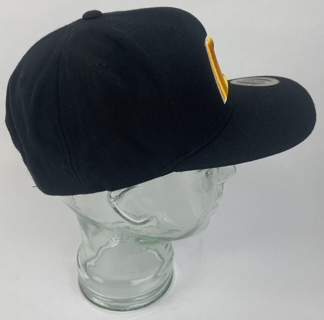 The Classics Yupoong Adjustable Snapback Black Baseball One Size Cap Hat C LOGO