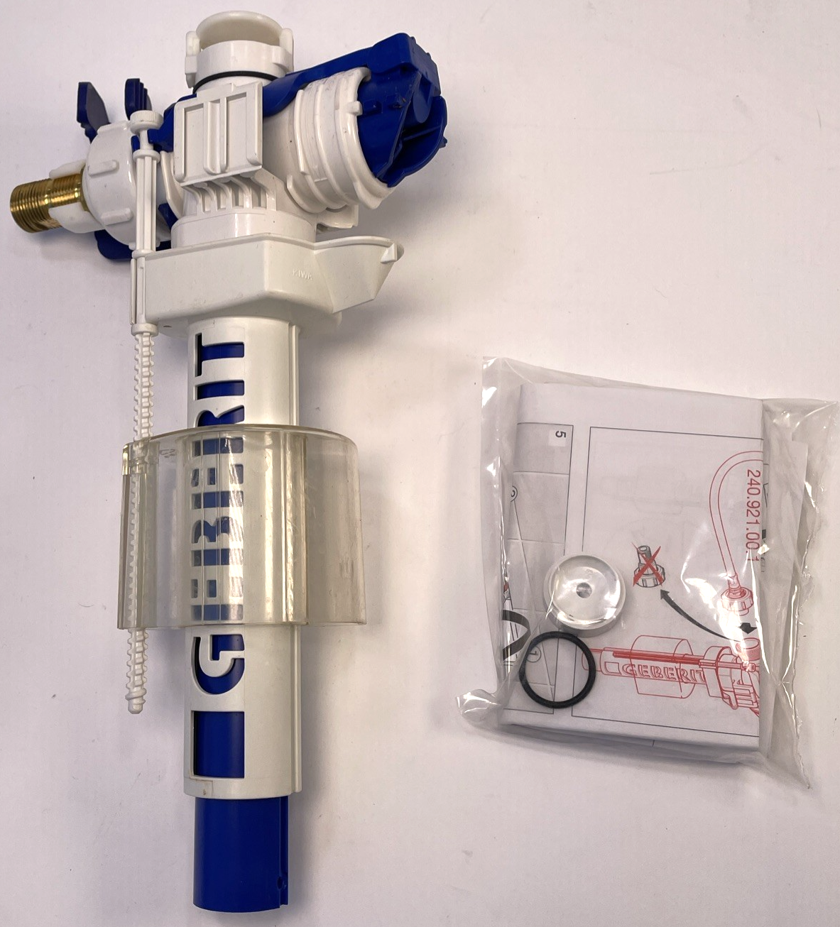 Geberit Type 380 fill valve, Impulse380 Unifill for AP-SPK 3/8", 1/2", brass WC