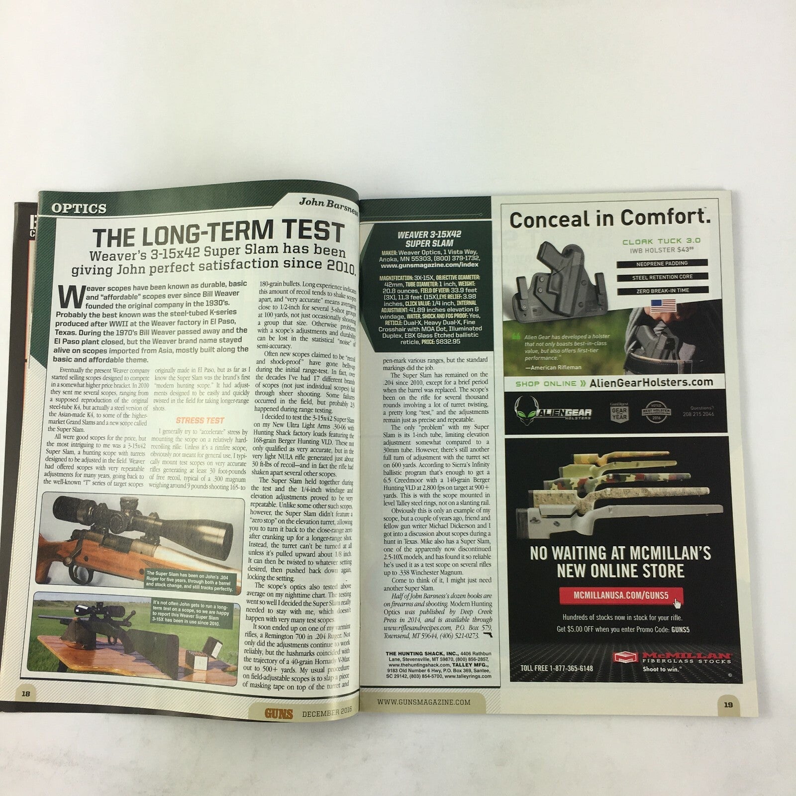December 2016 Guns Magazine Savage Stealth .308 .454 Casull .480 Ruger .22 LR 