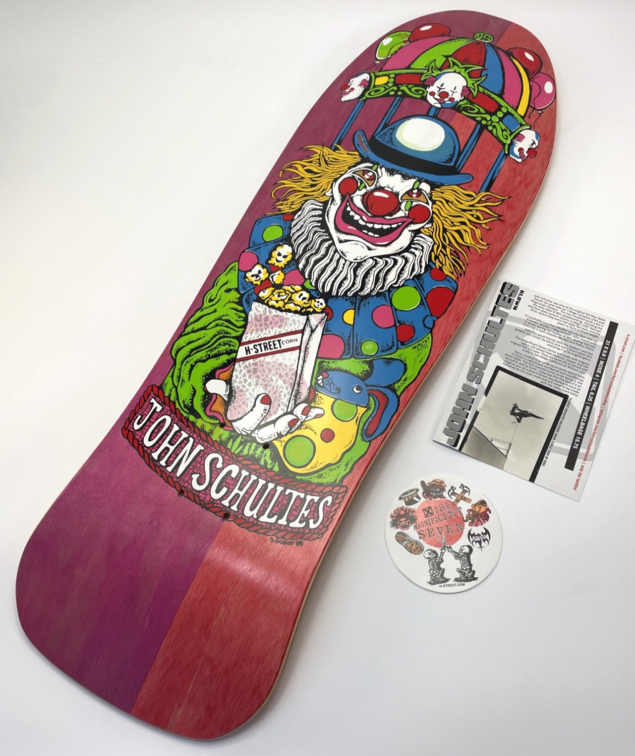 John Schultes A Series Clown H-Street Skateboard Deck Limited Edition #17 of 136