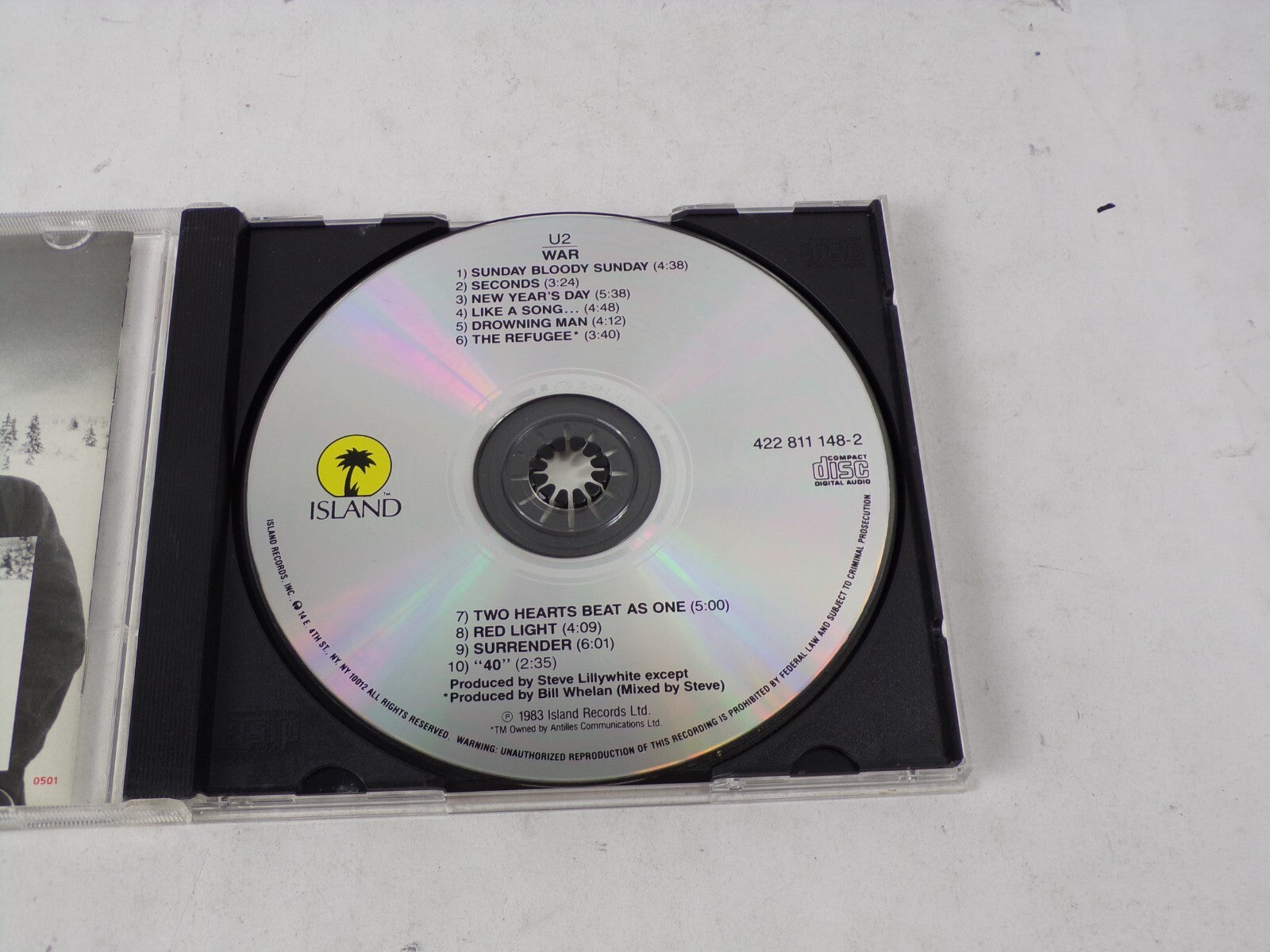 U2 War Sunday Bloody Sunday Seconds New Year's Day Like A Song Drowning ManCD#62