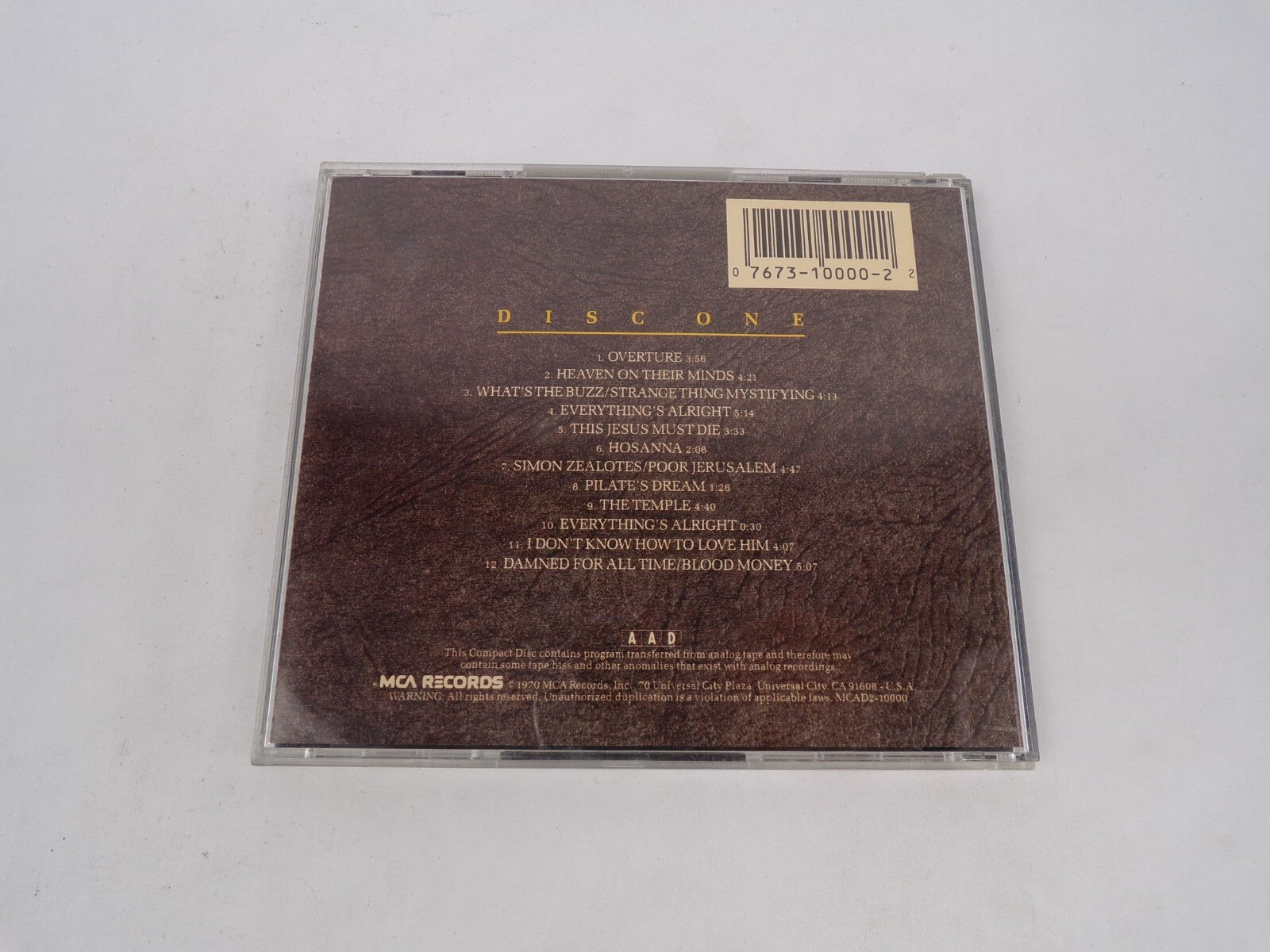 Jesus Christ Superstar Overture Heaven On Their Minds Hosanna The Temple CD#63