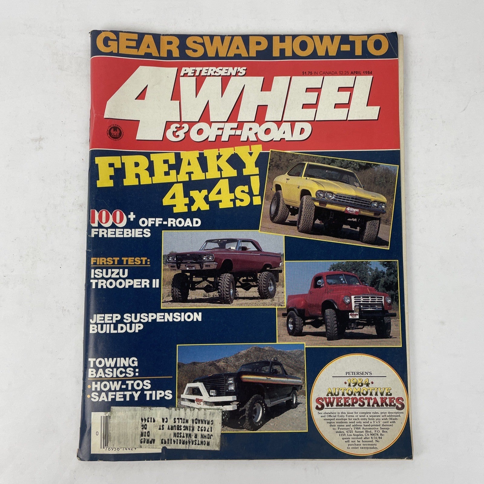 Vintage Petersen's 4 Wheel & Off-Road Magazine April 1984 Isuzu Trooper II