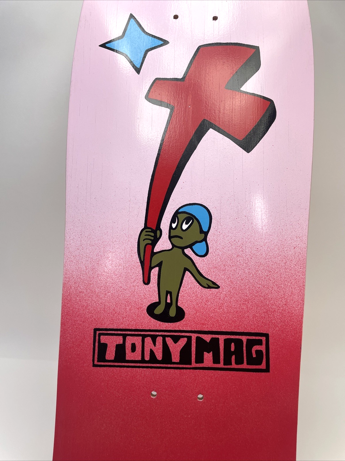 Tony Magnusson H Street Kid And Cross  Reissue 1980s Wood Hell Concave Red Fade