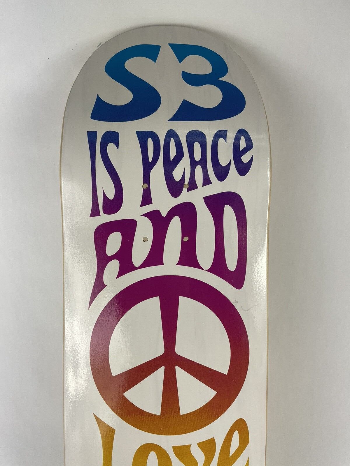 Peace and Love S3 skateboards - Hard rock maple 8.5" deck  C3