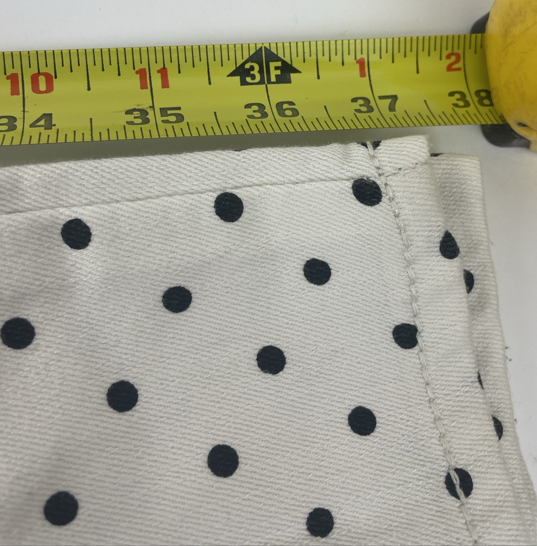 Cherokee Super Skinny Stretch White w Black Polka Dot Low Rise Jeans Women's