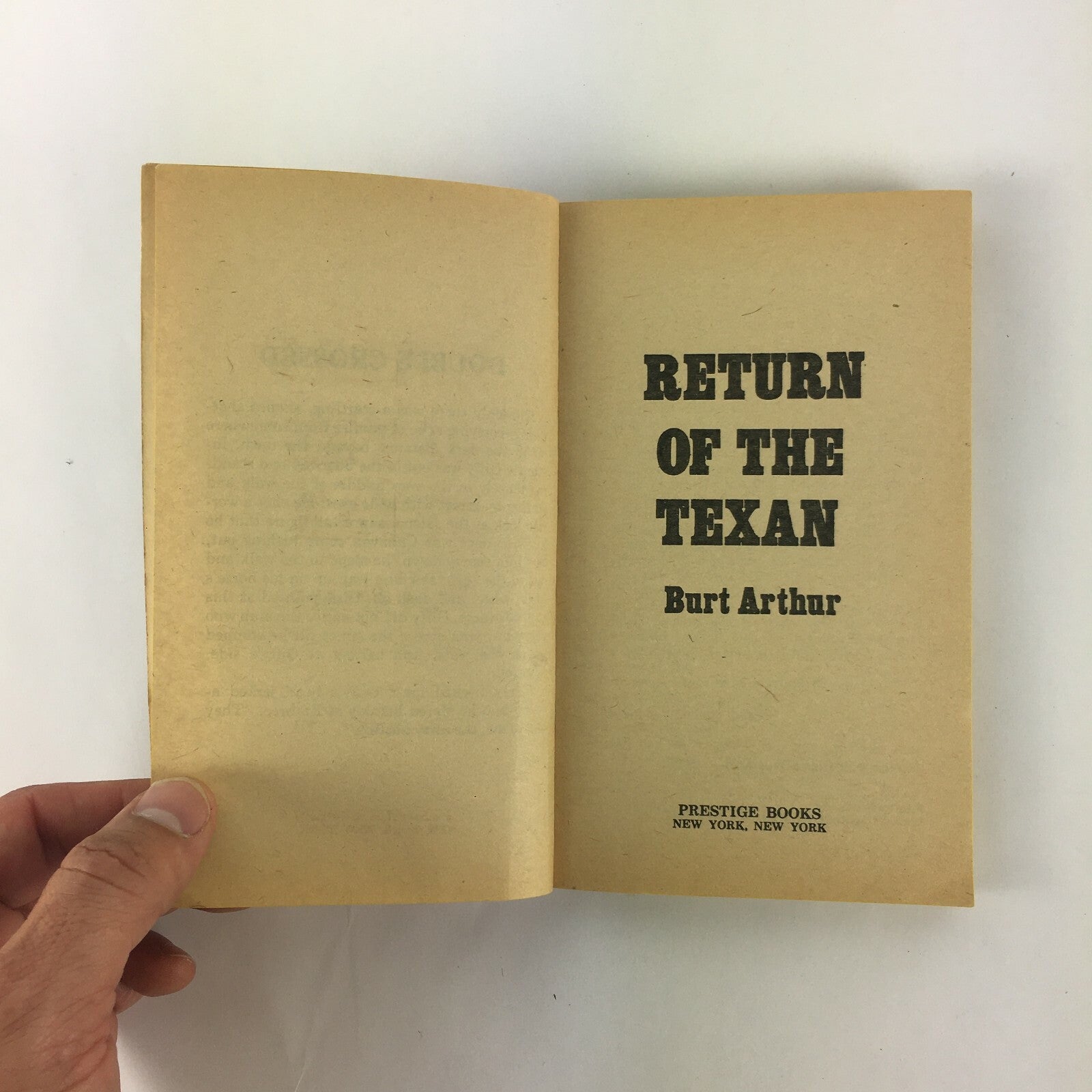 Return of the Texan Burt Arthur