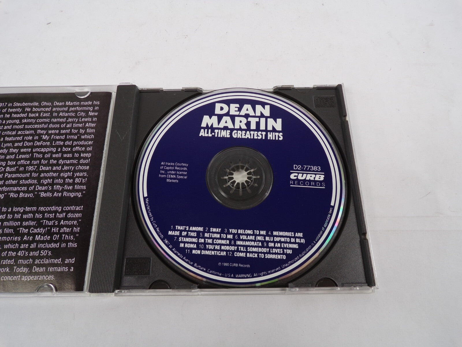 Dean Martin All Time Greatest Hits Thats Amore Sway You Belong To Me ReturnCD#30