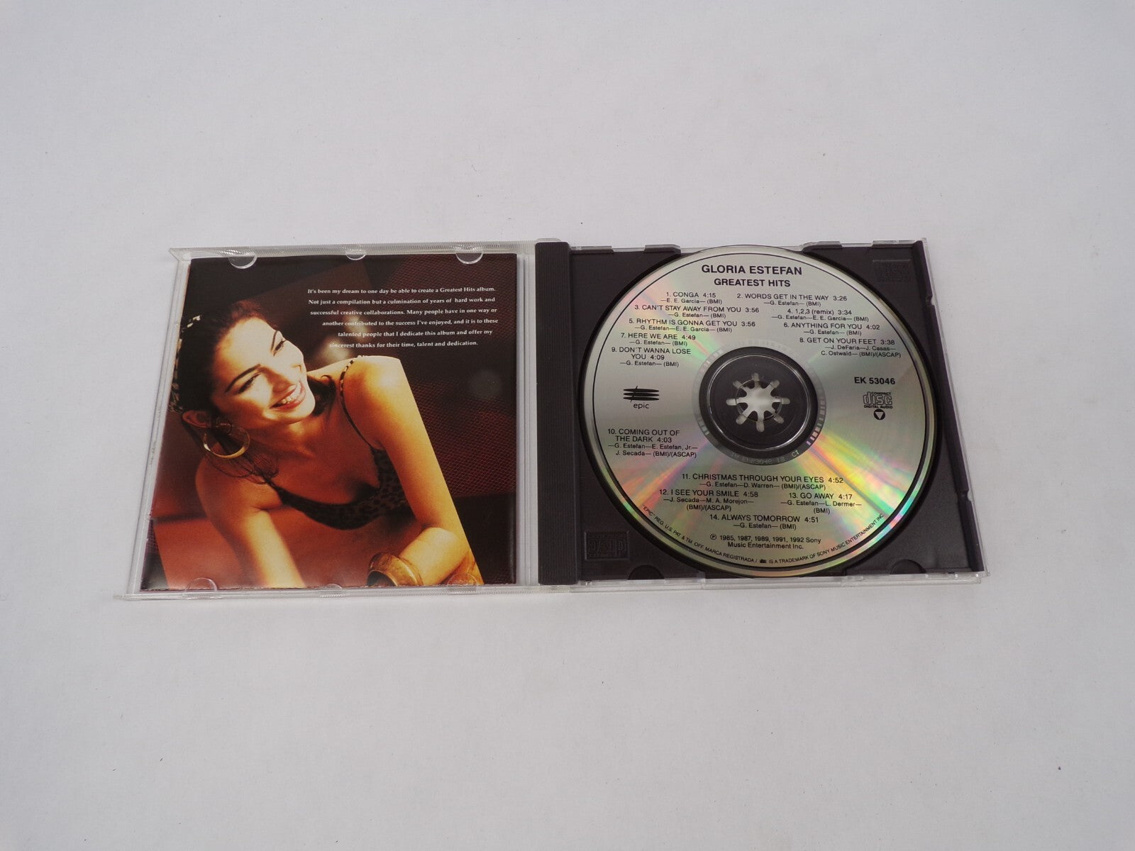 Gloria Estefan Greatest Hits Conga Words Get In THe Way Can't Stay Away FroCD#63