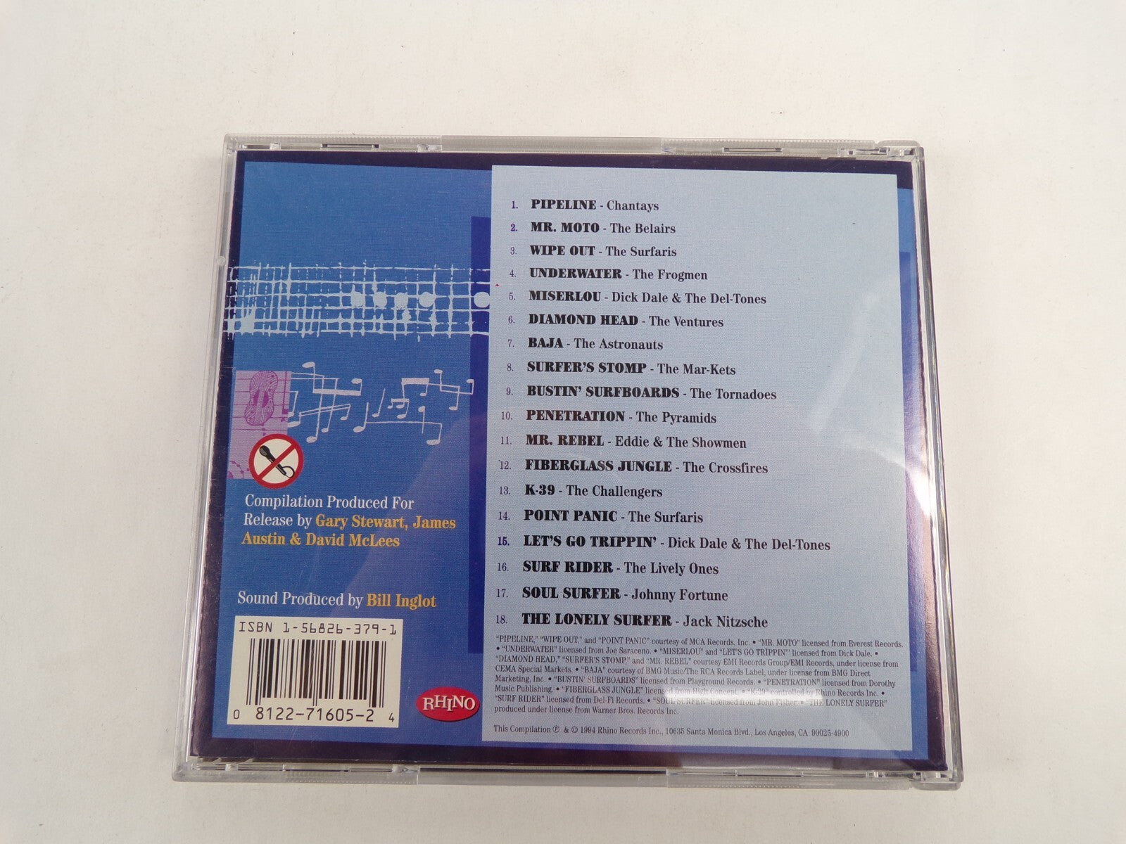 Rock Instrumental Classics Vol 5 Pipeline Mr.Moto Underwater Mr.Rebel CD#51