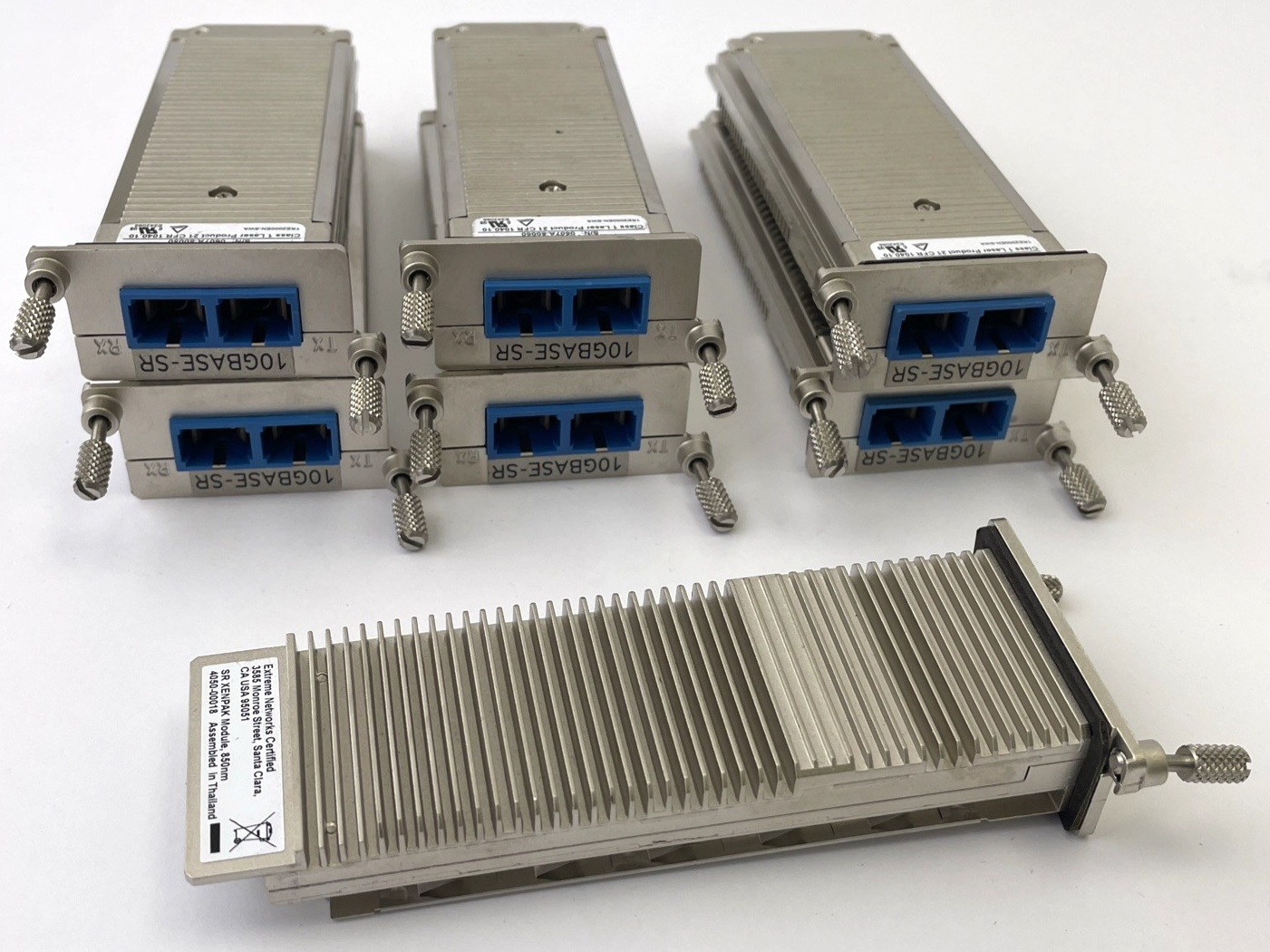 Lot of 7 Extreme Networks 10Base-SR Xenpak Modules 850nm 4050-00018
