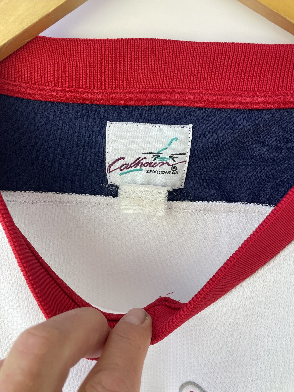 Molson - " I Am Canadian " Beer Hockey Jersey Sz Large Calhoun Sportswear VGC