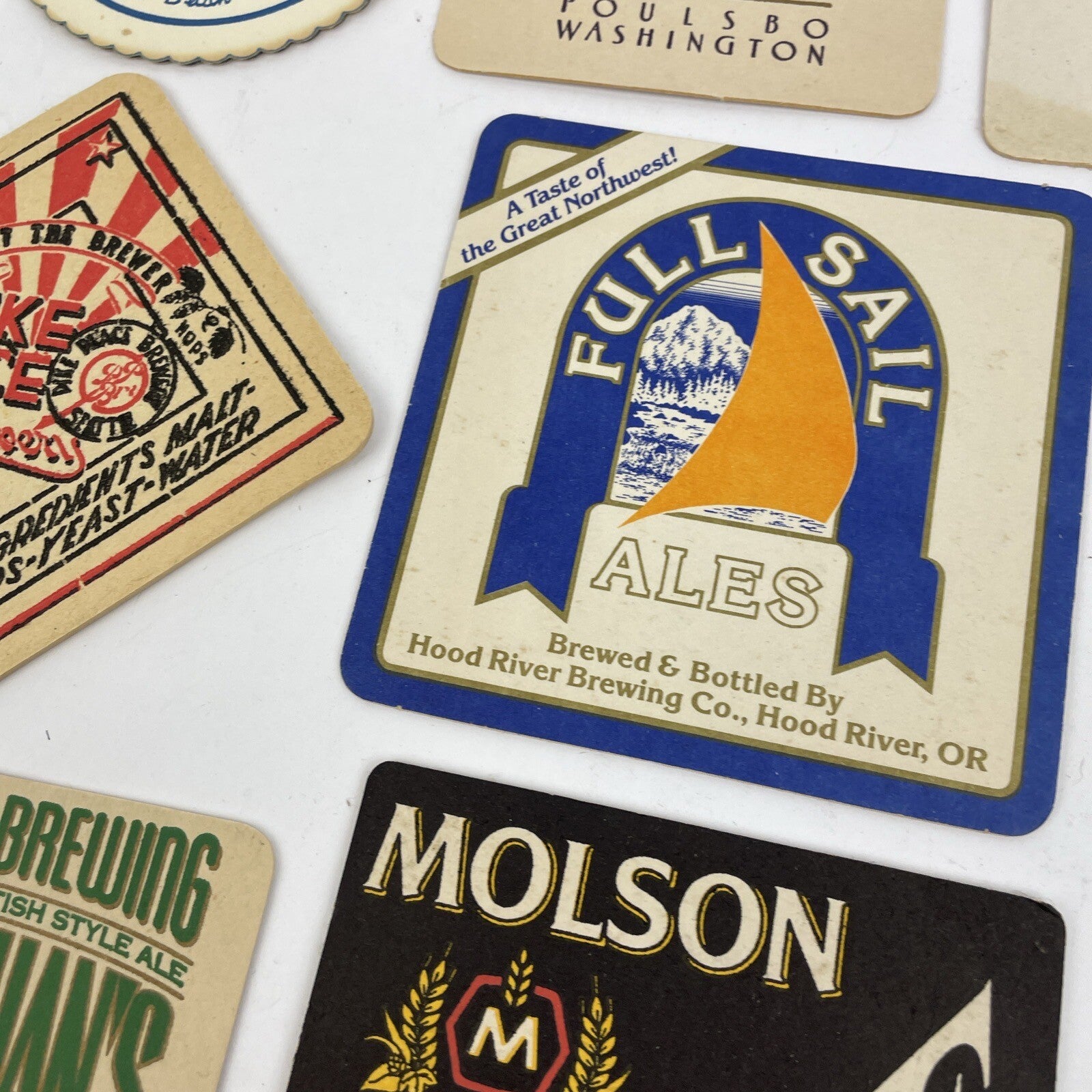 Retro Beer coasters Lot of 20 ALL DIFFERENT Import & Domestics Home Bar Vintage