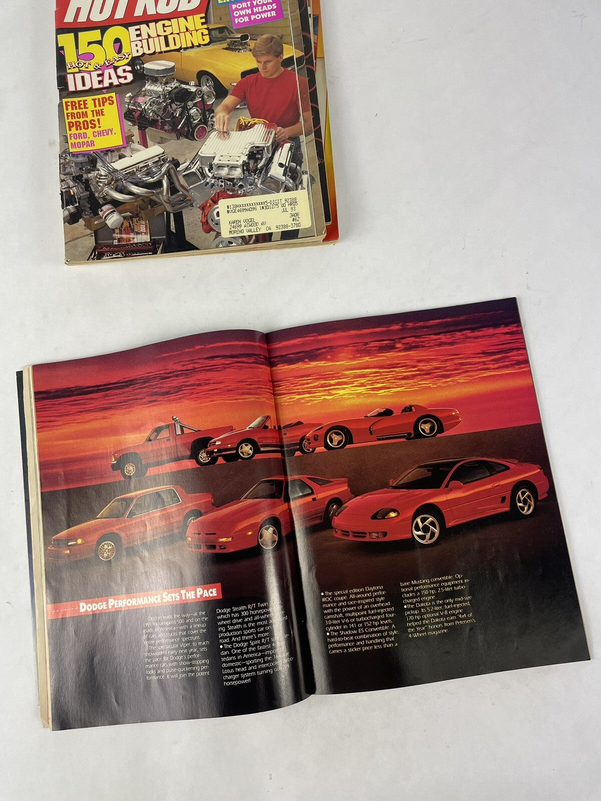 Lot of 12: VINTAGE HOT ROD MAGAZINES Complete Full Set 12 issues Jan to Dec 1991