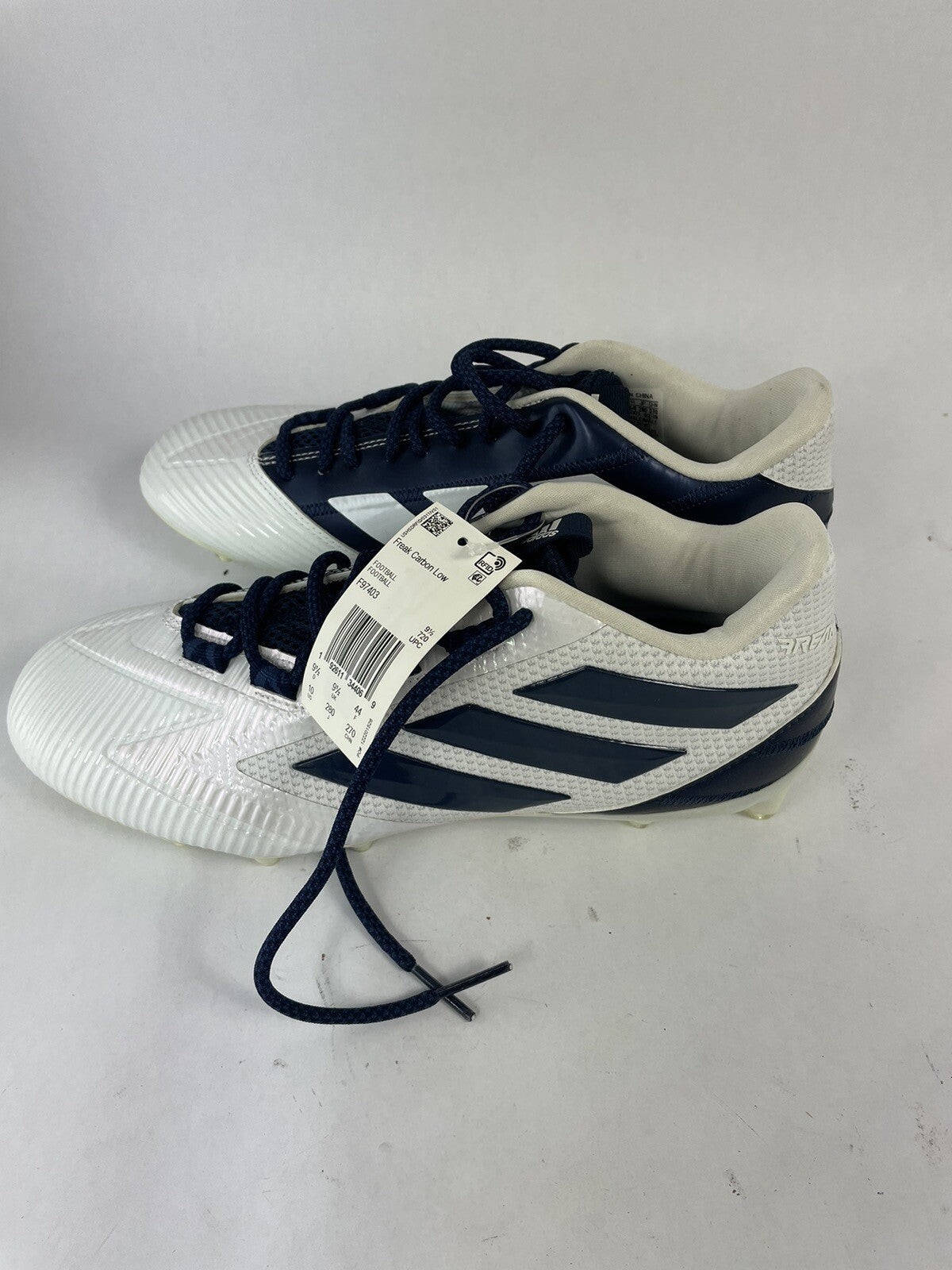 New Men's Adidas Freak X Carbon Low Football Cleats Size 10 Blue/White 3 Stripe