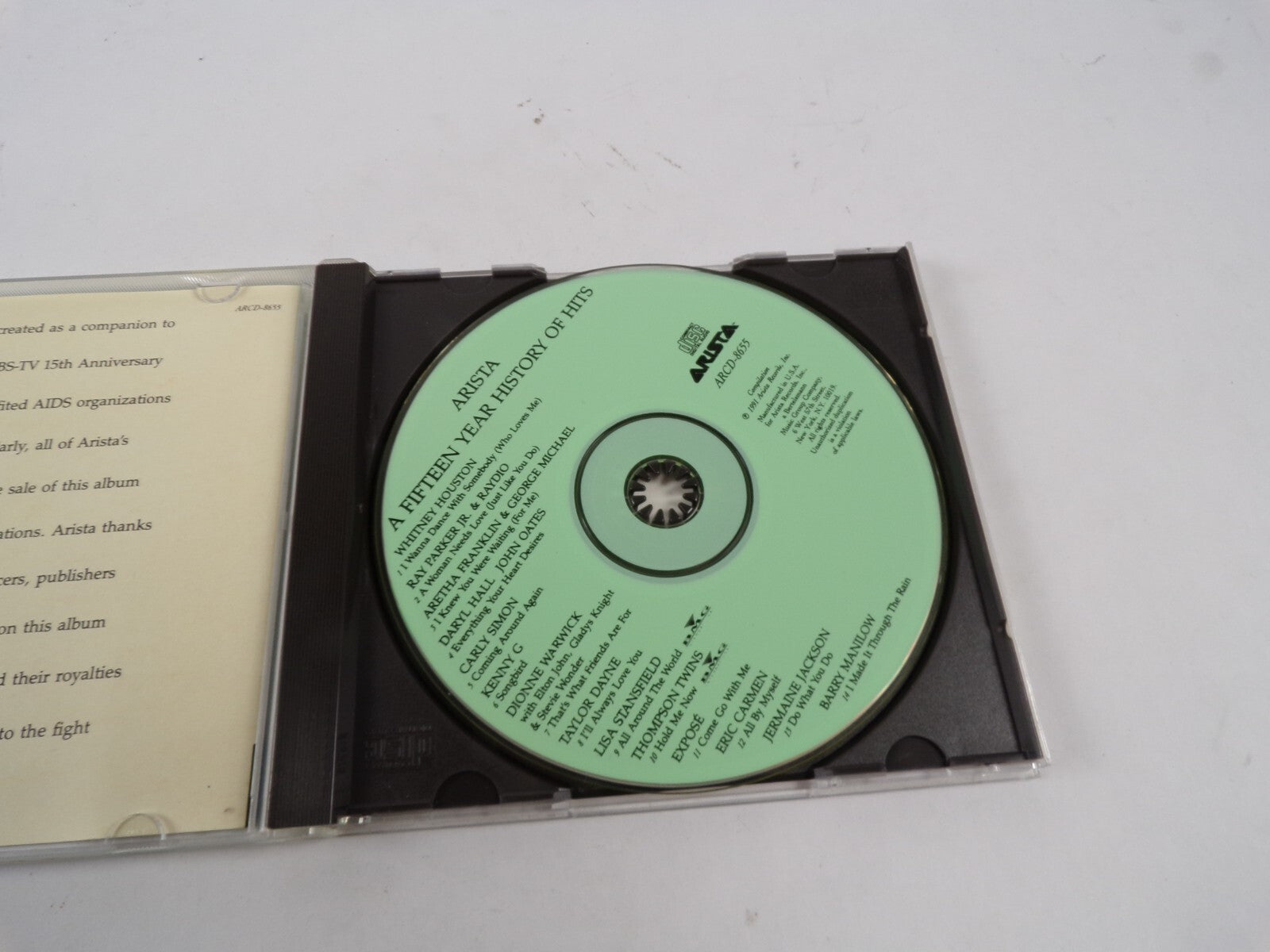 Arista A 15 Year History Of Hits Whitney Houston Ray Parker Jr Raydio CD#48