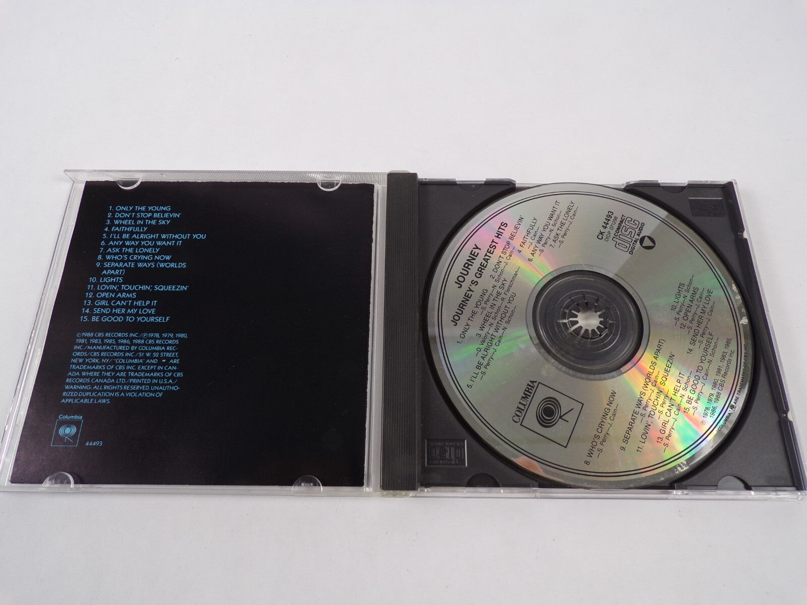 Journey Greatest Hits Only The Young Don't Stop Believin' Wheel In The Sky CD#12