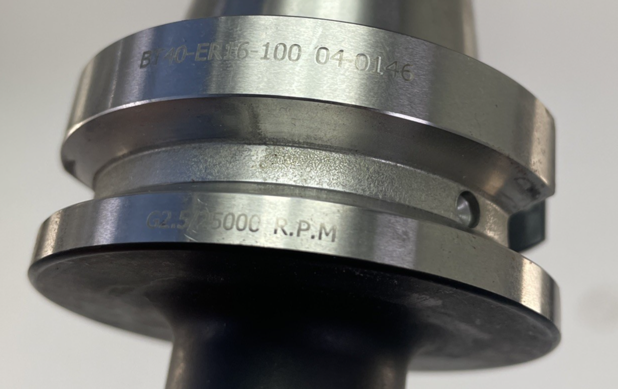 Haas 04-0146 BT40 ER16-100 Collet Chuck 100mm TSC G2.5 25,000 RPM w Bit